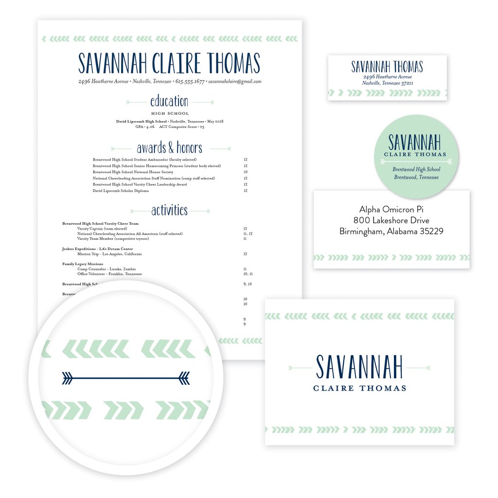 Boho Chic Sorority Packet- Digital design preview