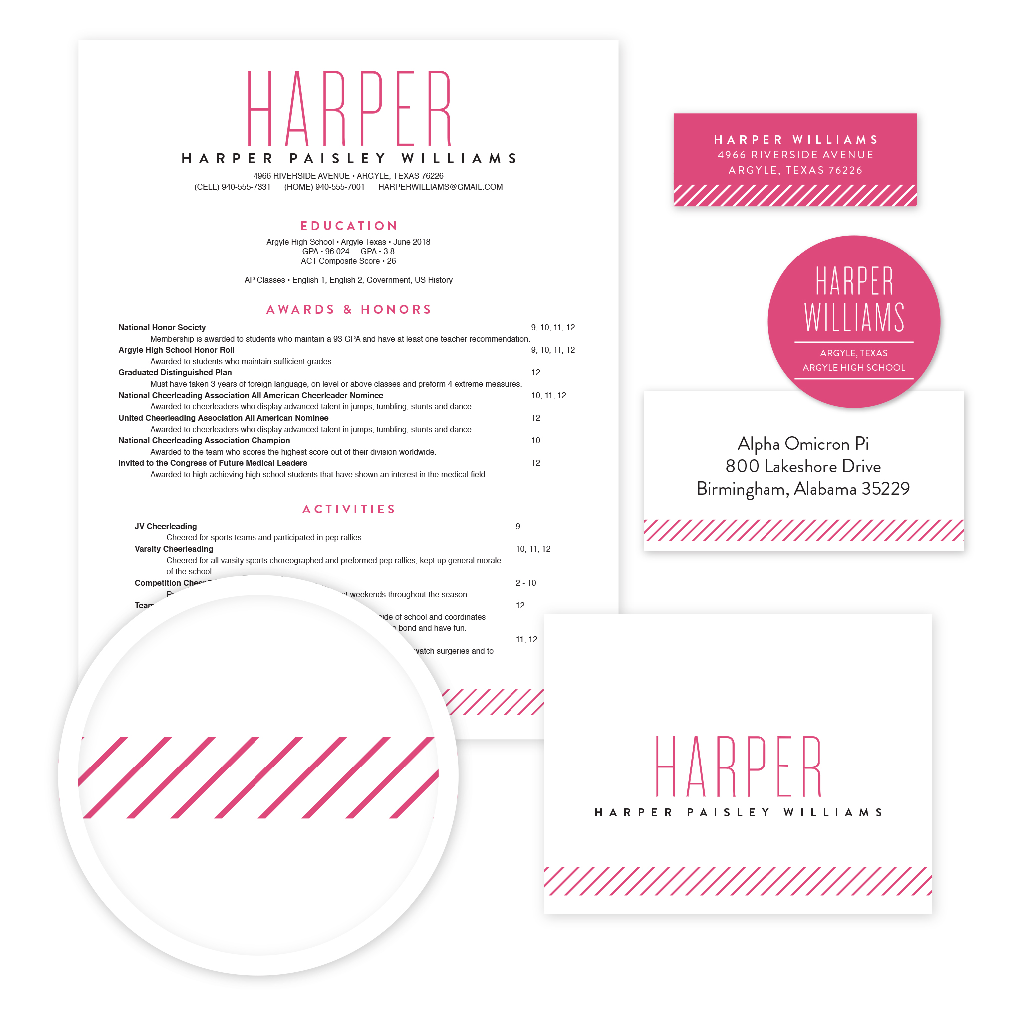 Big Name Sorority Packet- Digital design preview