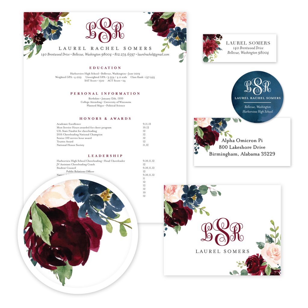 Moody Garden Sorority Packet- Digital design preview