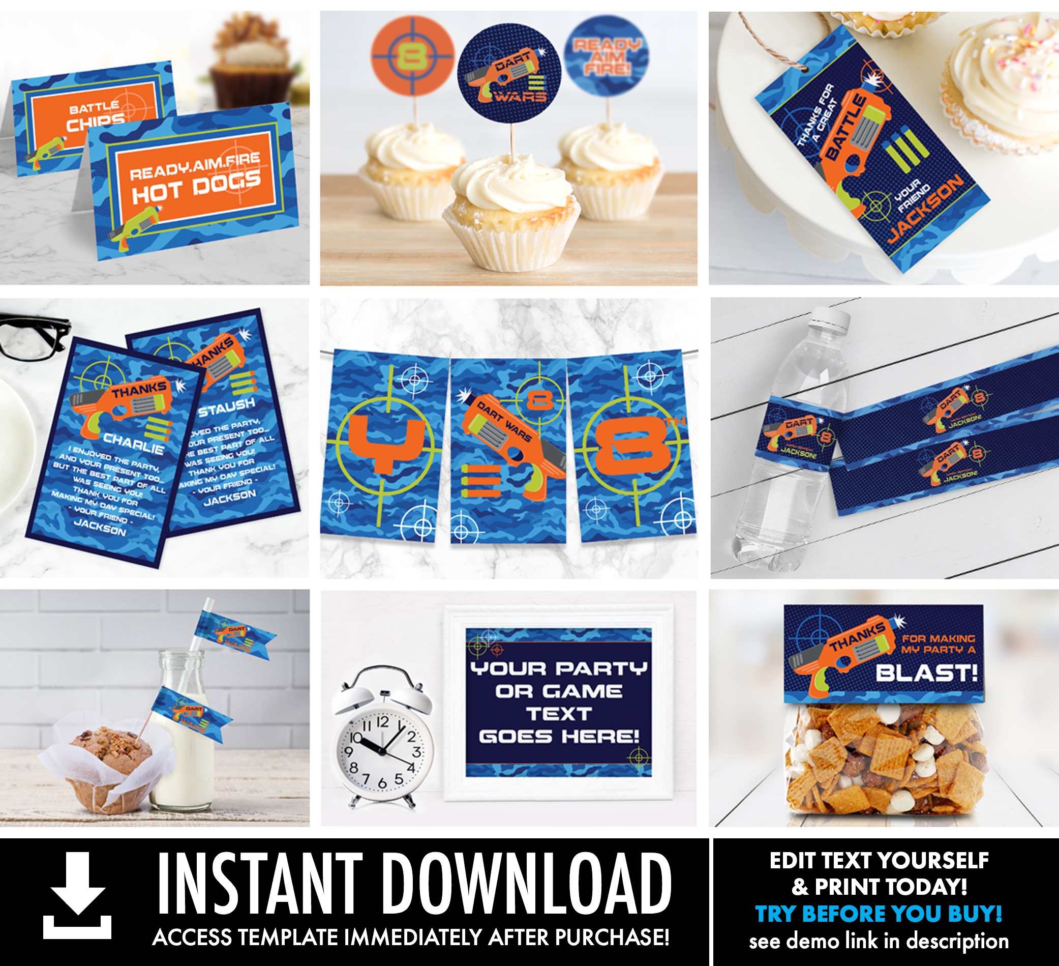 SEM-Dart Wars Party - Nerf Party - SET design preview