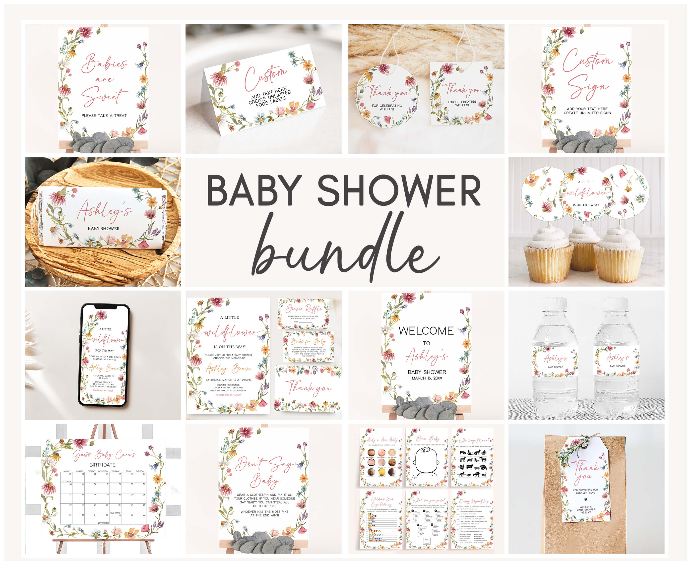 630 Wildflower Baby Shower Mega Bundle design preview