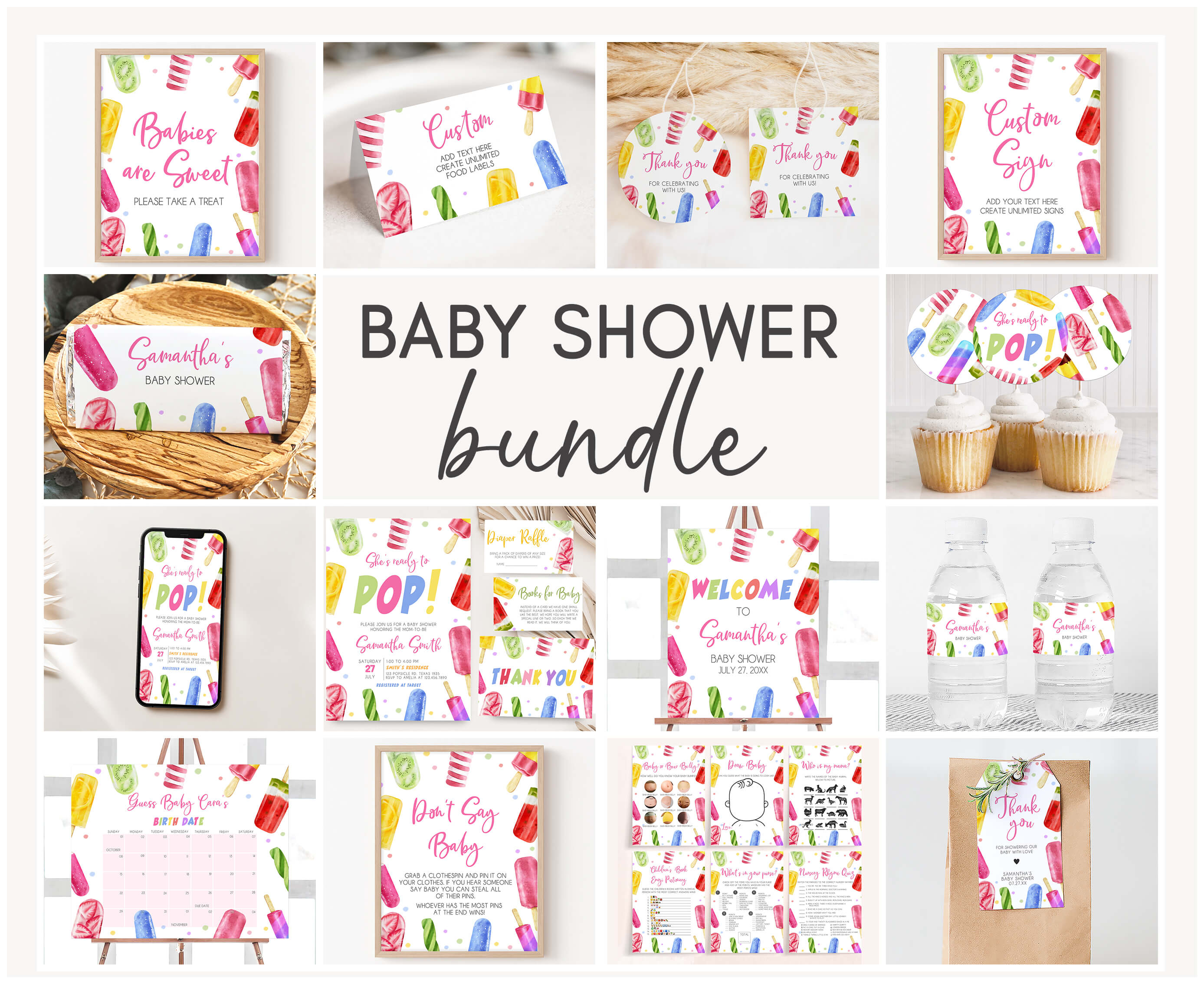 783 Popsicle Baby Shower Mega Bundle design preview