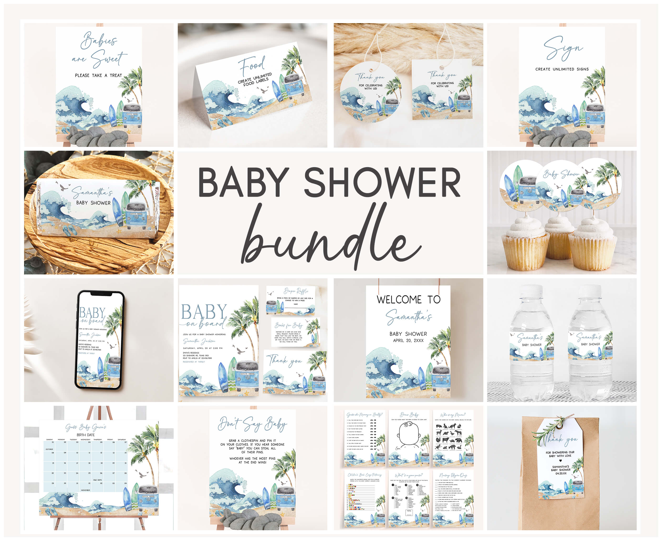 709 Baby on Board Baby Shower Mega Bundle design preview
