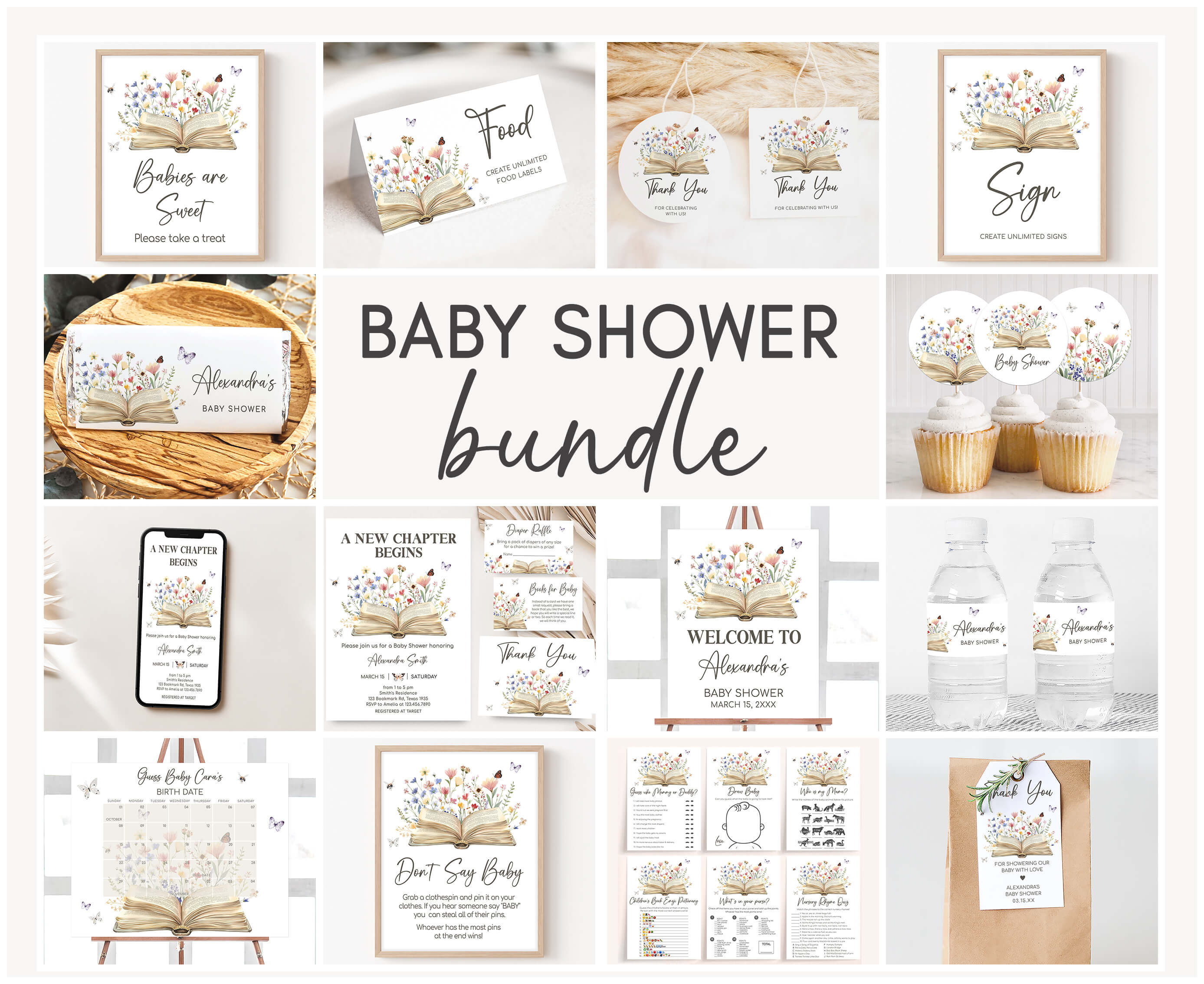 1034 Storybook Baby Shower Mega Bundle design preview