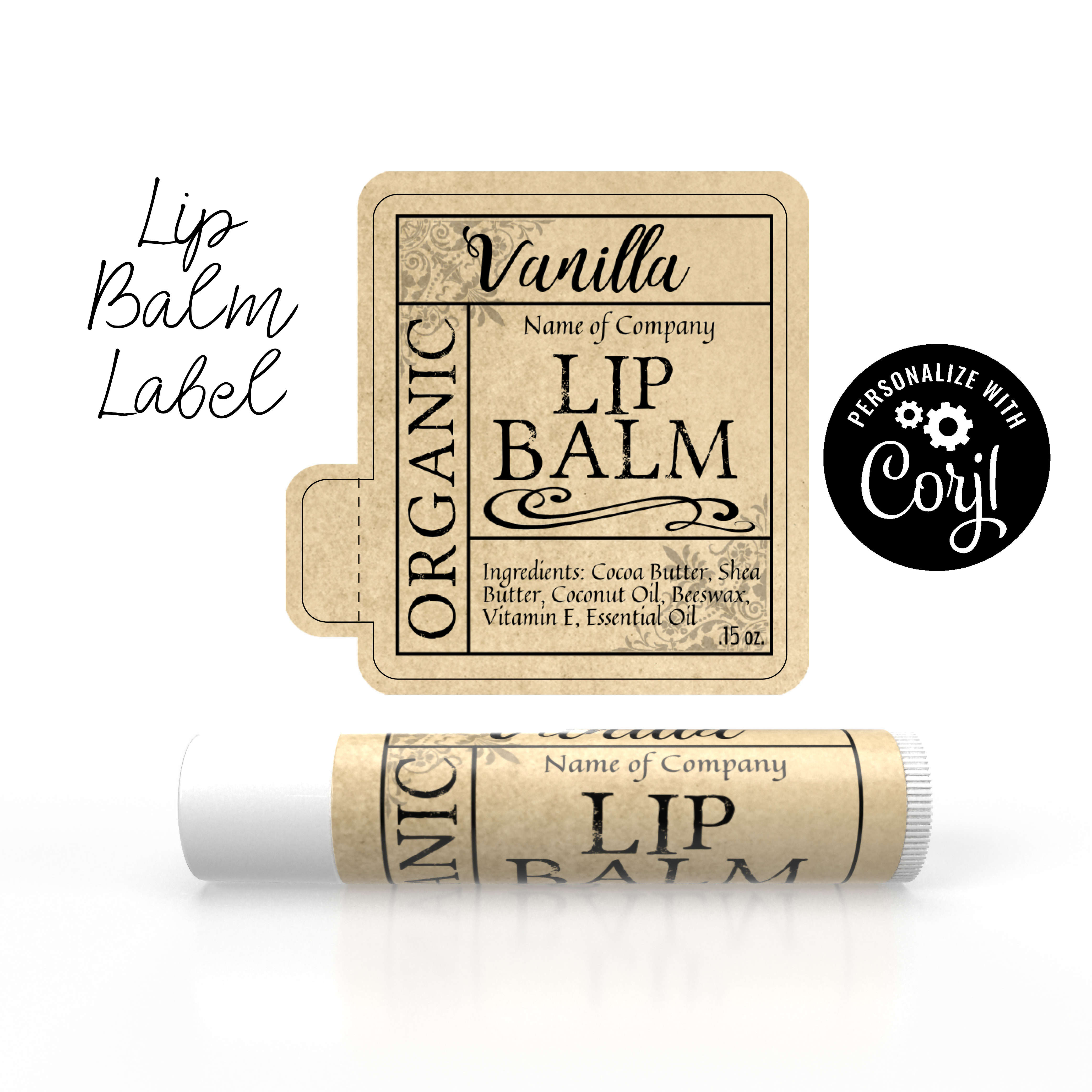 Lip Balm Apothecary Label design preview