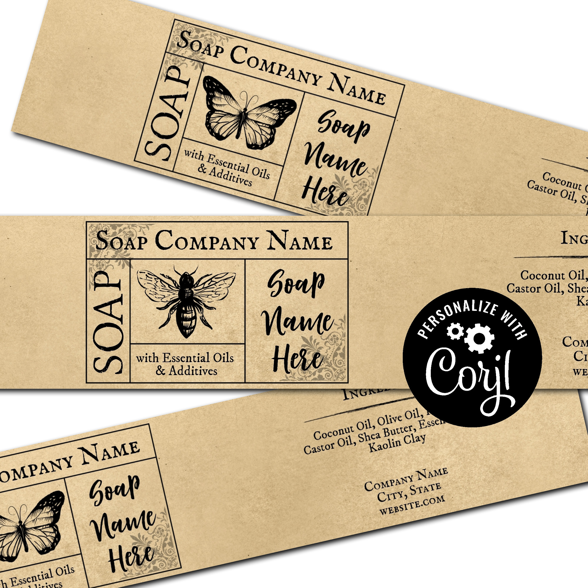 Soap Label Apothecary design preview