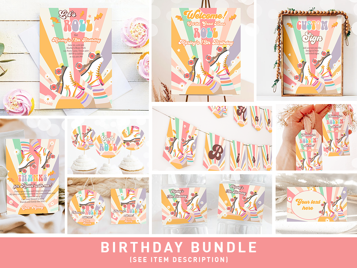 Birthday Bundle Retro Skate Sun 0435 design preview