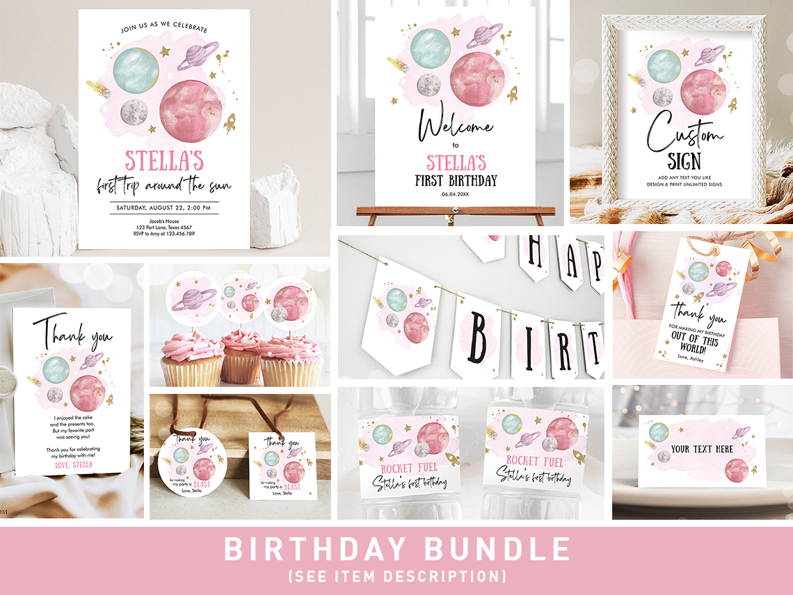 Birthday Bundle Space White Girl 0357 design preview