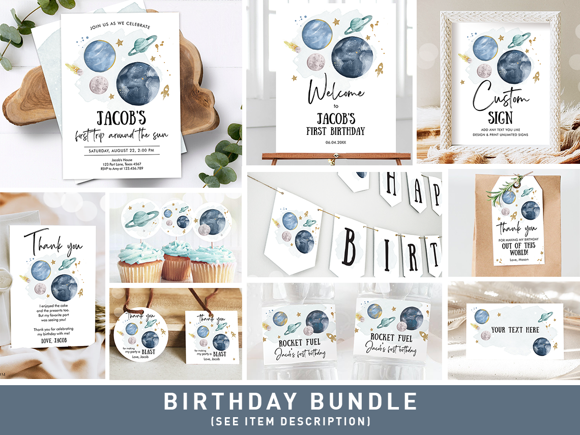 Birthday Bundle Space White Boy 0357 design preview