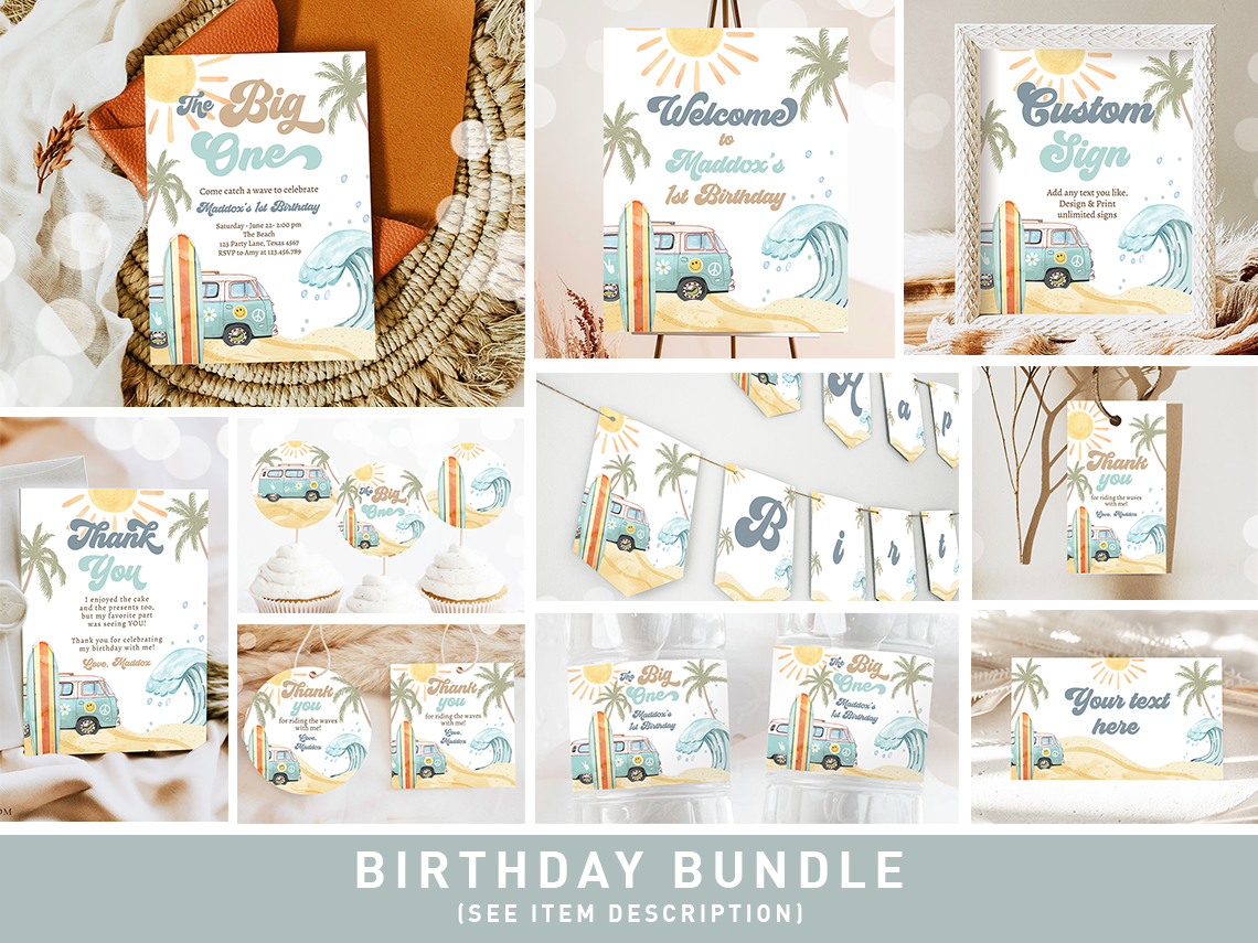Bundle Birthday Big One Surf 0433 design preview