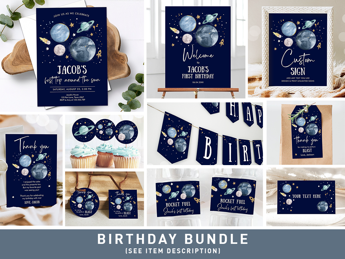 Birthday Bundle Space Dark Boy 0357 design preview