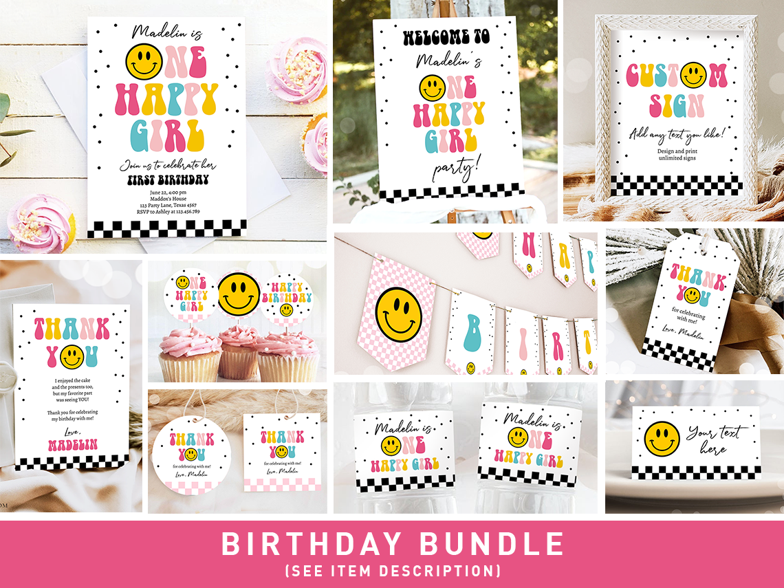Birthday Bundle Smiley Girl 0456 design preview