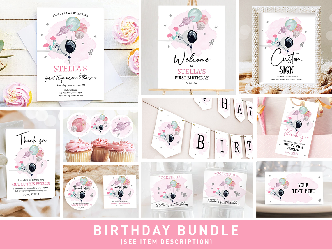 Birthday Bundle First Trip Pink 0366 design preview
