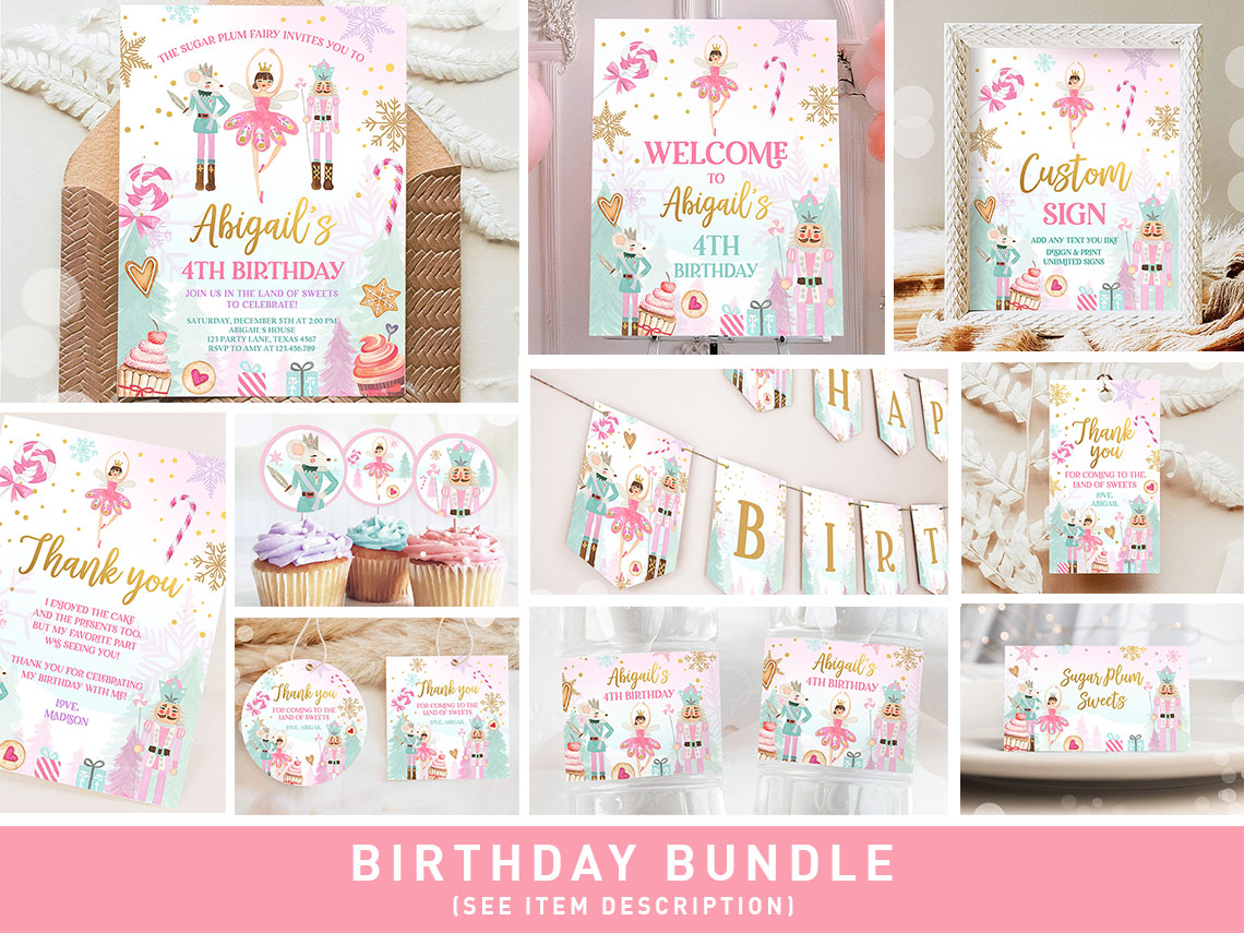 Birthday Bundle Nutcracker Pink Gold 0352 design preview