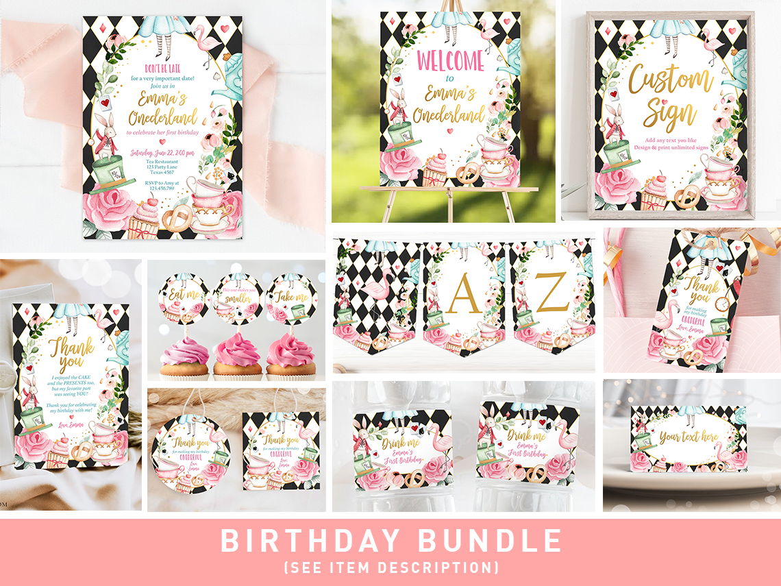 Birthday Bundle Alice Black 0350 design preview