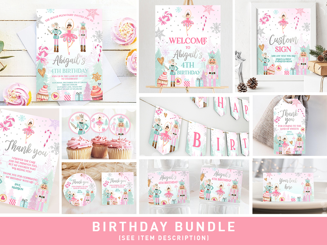 Birthday Bundle Nutcracker Pink Silver 0352 design preview