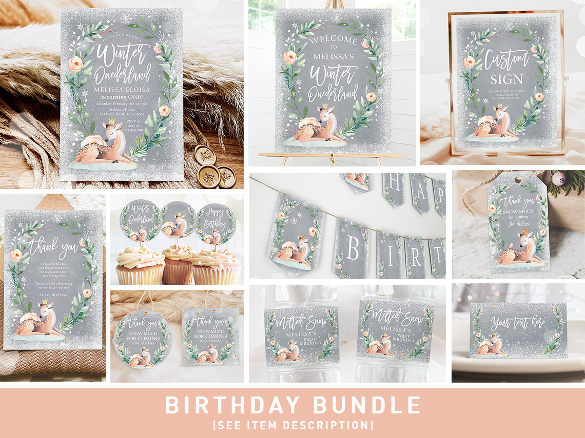 Birthday Bundle Winter Deer 0265 design preview