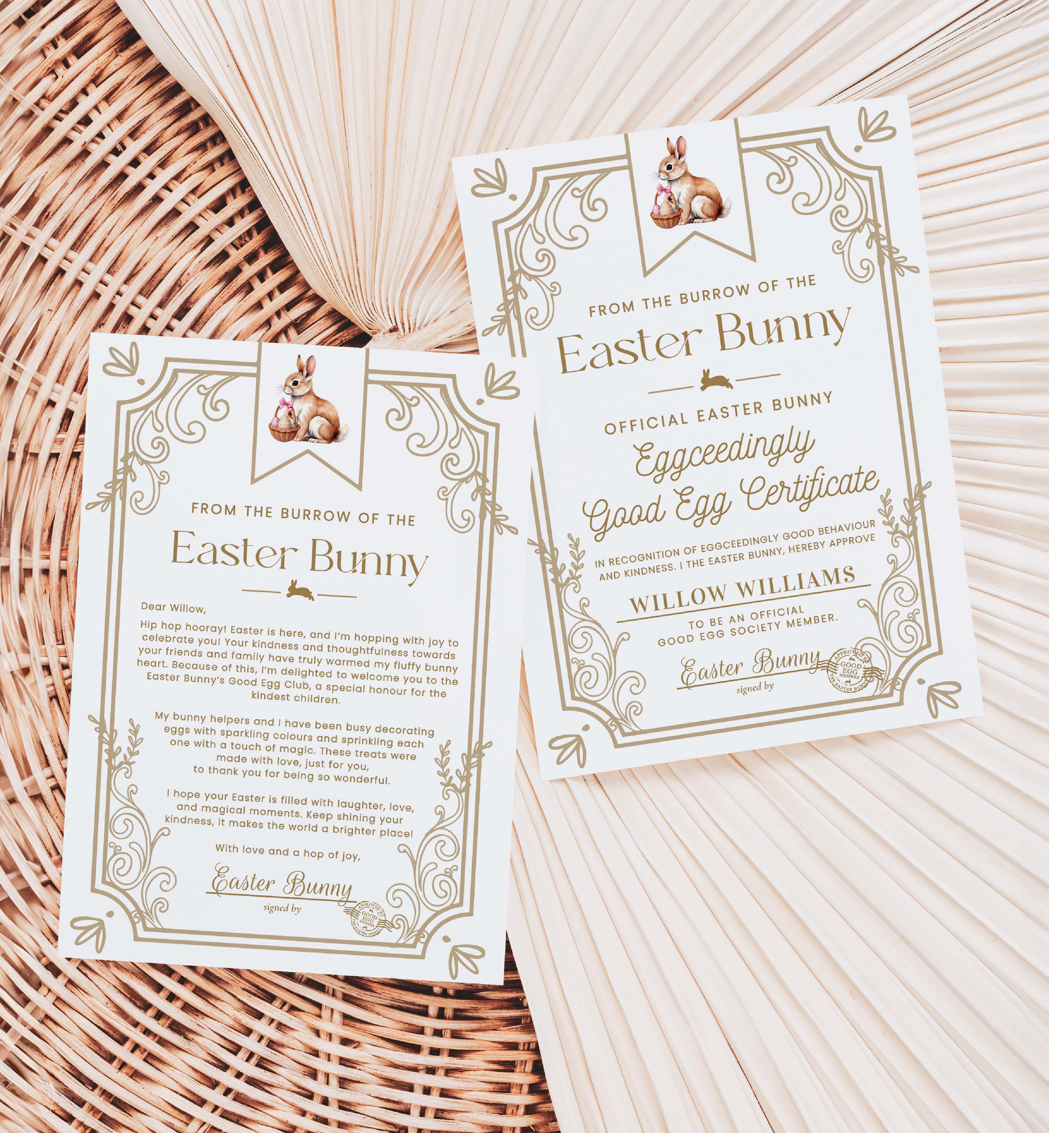 EAS-WHT-24-B3487 - EASTER - WHITE - LETTER FROM THE EASTER BUNNY design preview