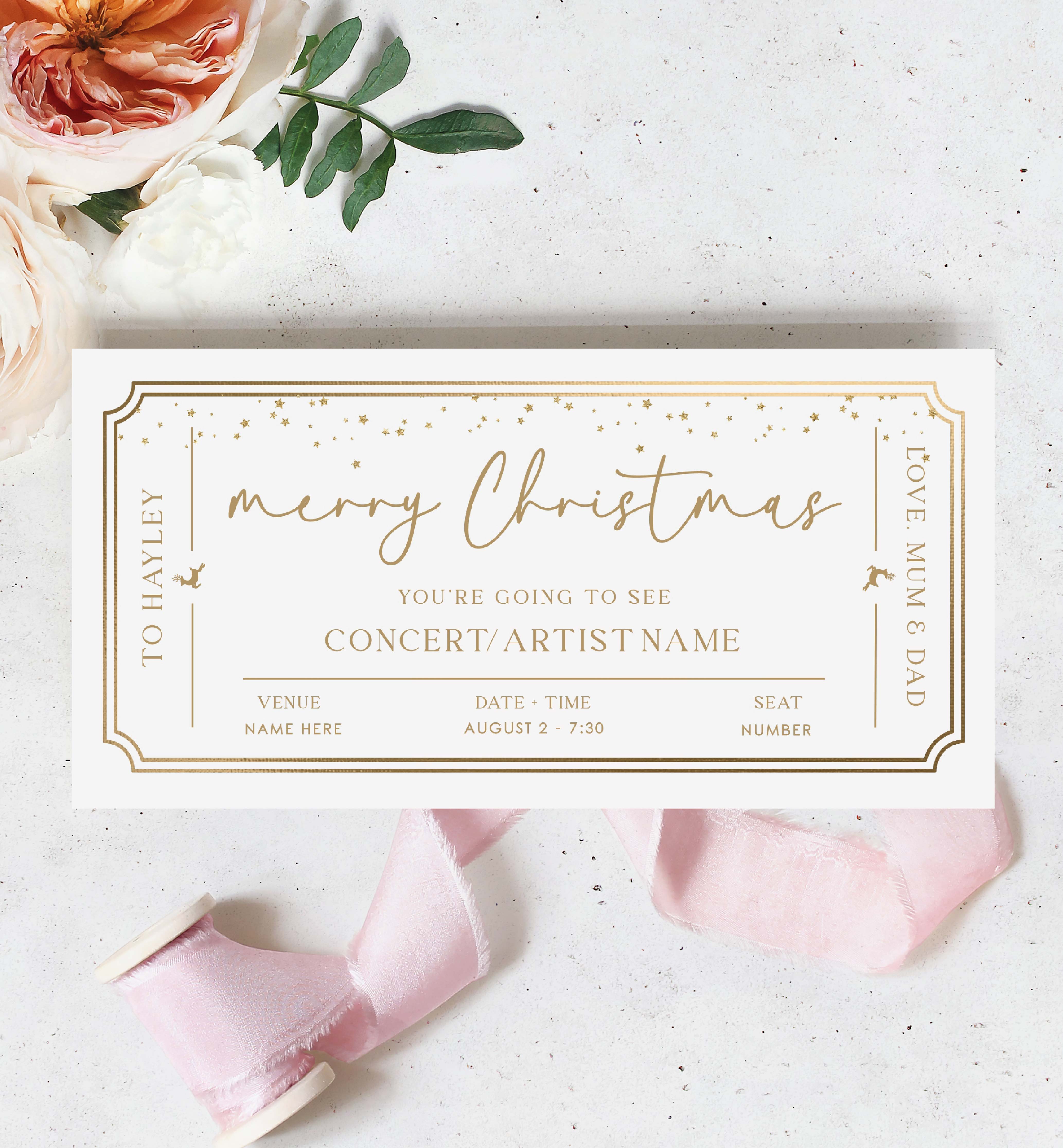PAN-WHG-14-B2866 - PAINTLY - WHITE GOLD - CHRISTMAS CONCERT GIFT CERTIFICATE design preview