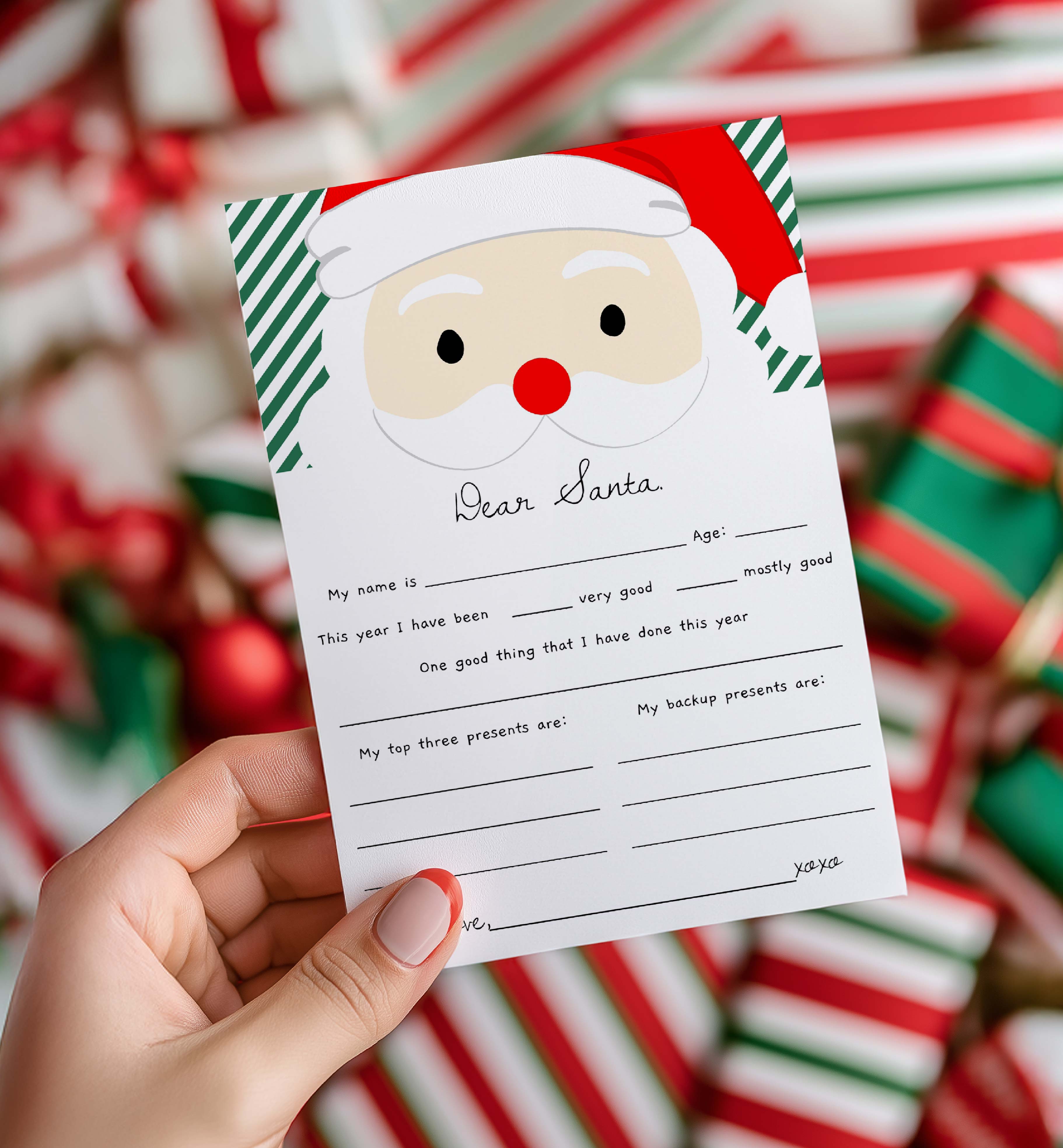 SAW-GRE-24-B3721 - SANTAS WORKSHOP - GREEN - LETTER TO SANTA design preview