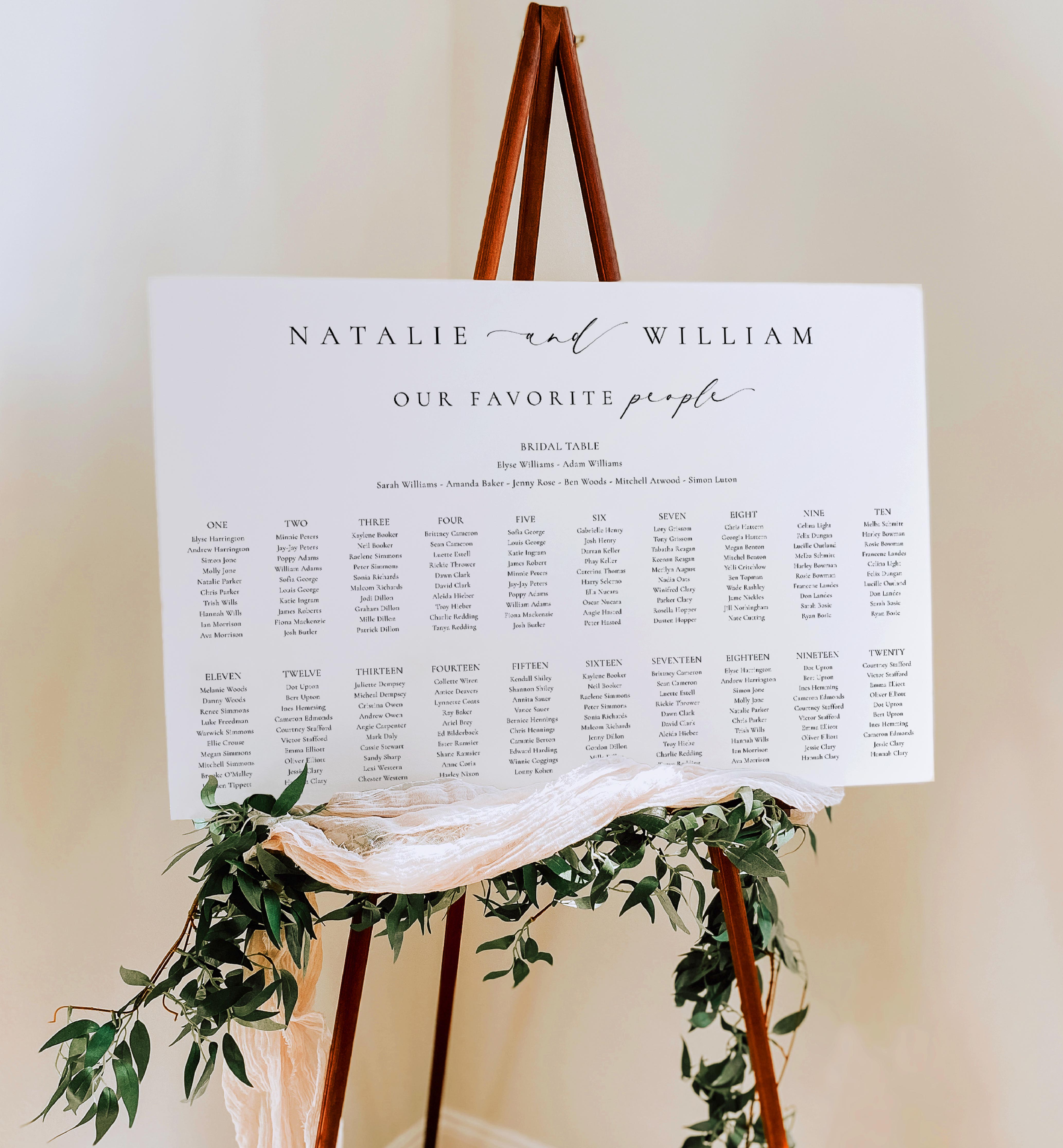 ELE-WHT-4-B2499 - ELLESMERE - WHITE - SEATING CHART design preview