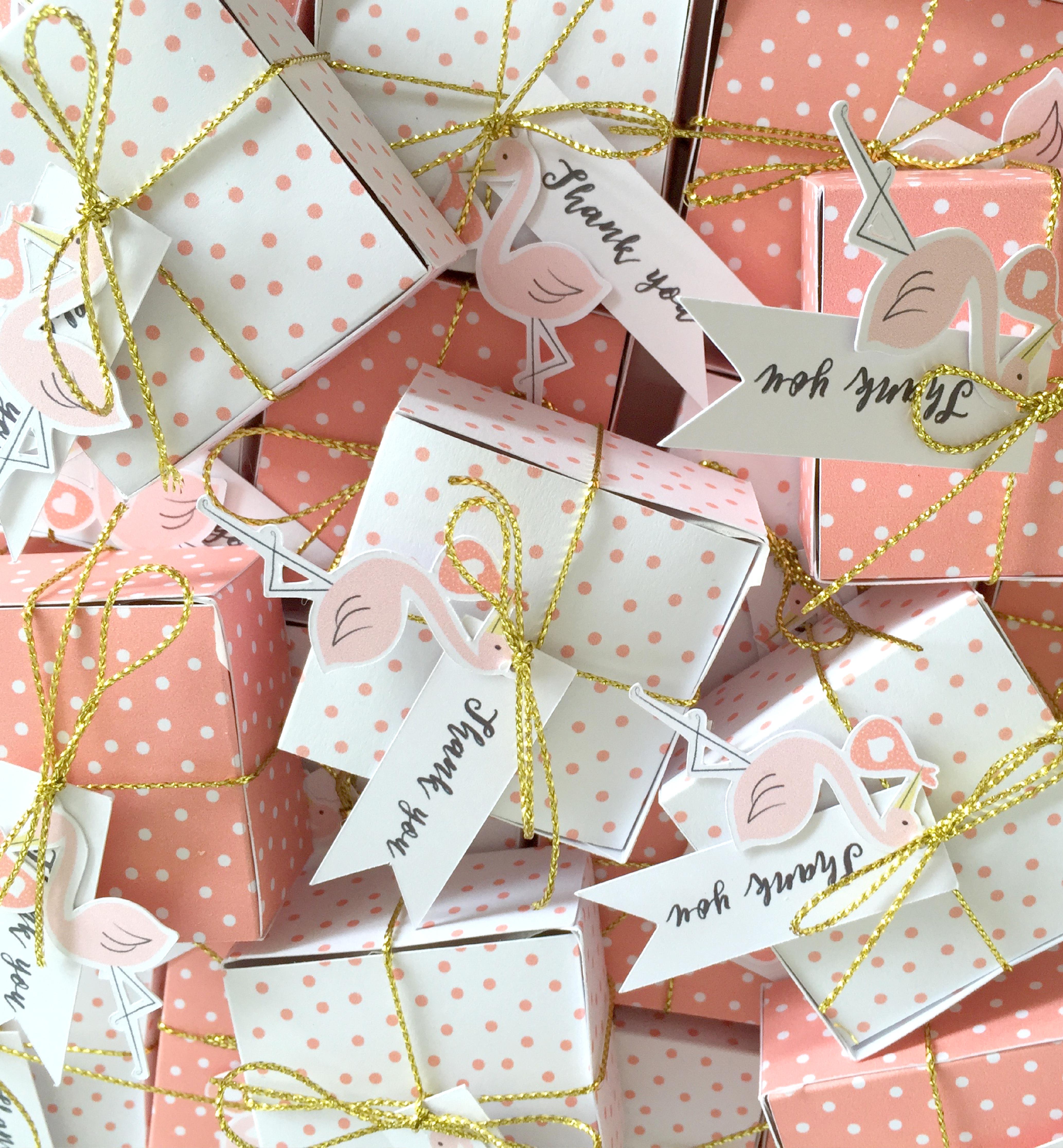DOT-PNK-6-B1285 - POLKA DOT - PINK - FAVOUR BOXES design preview