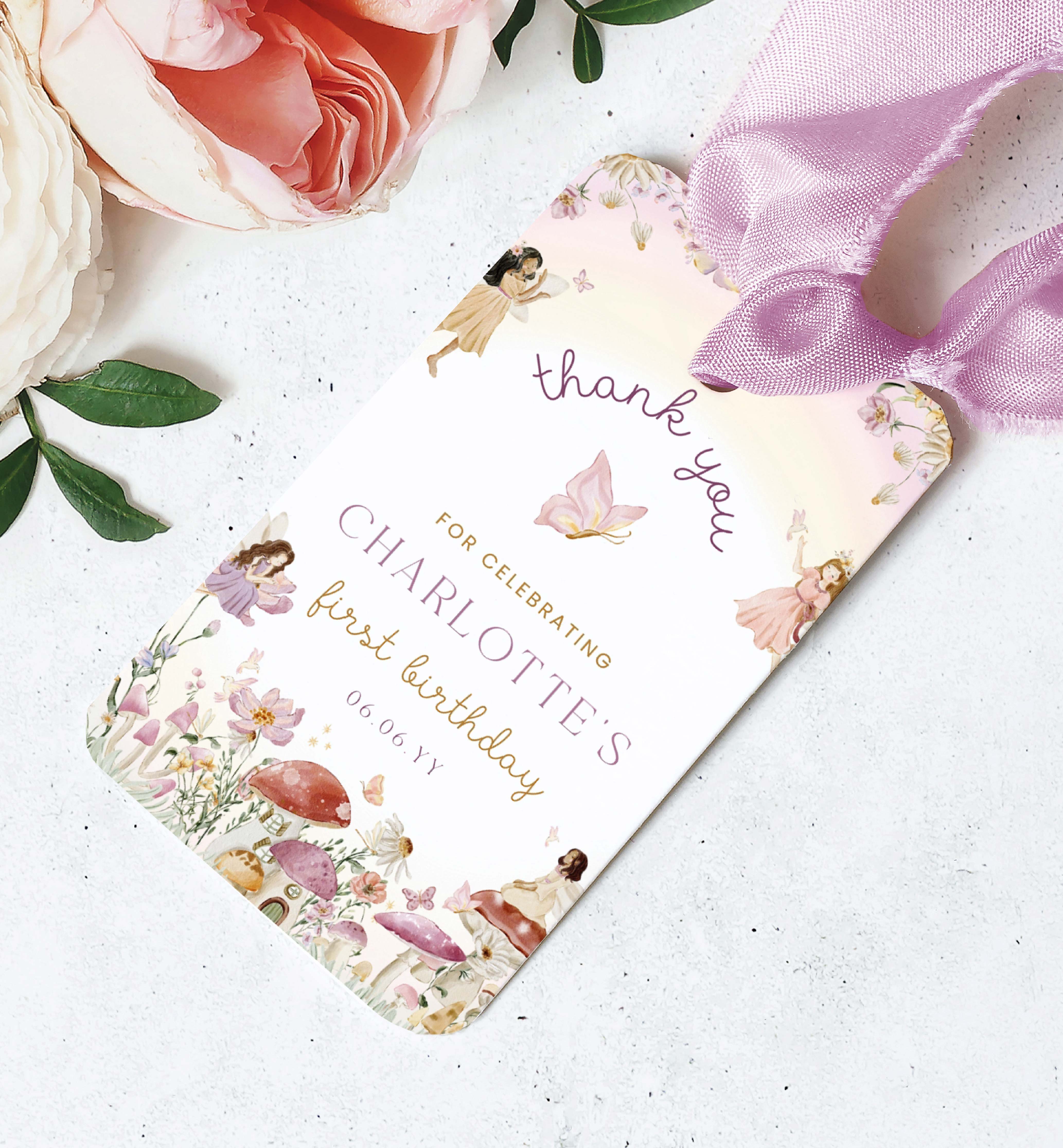 FAR-MLT-6-B2978 - FAIRY - MULTI - THANK YOU TAG design preview