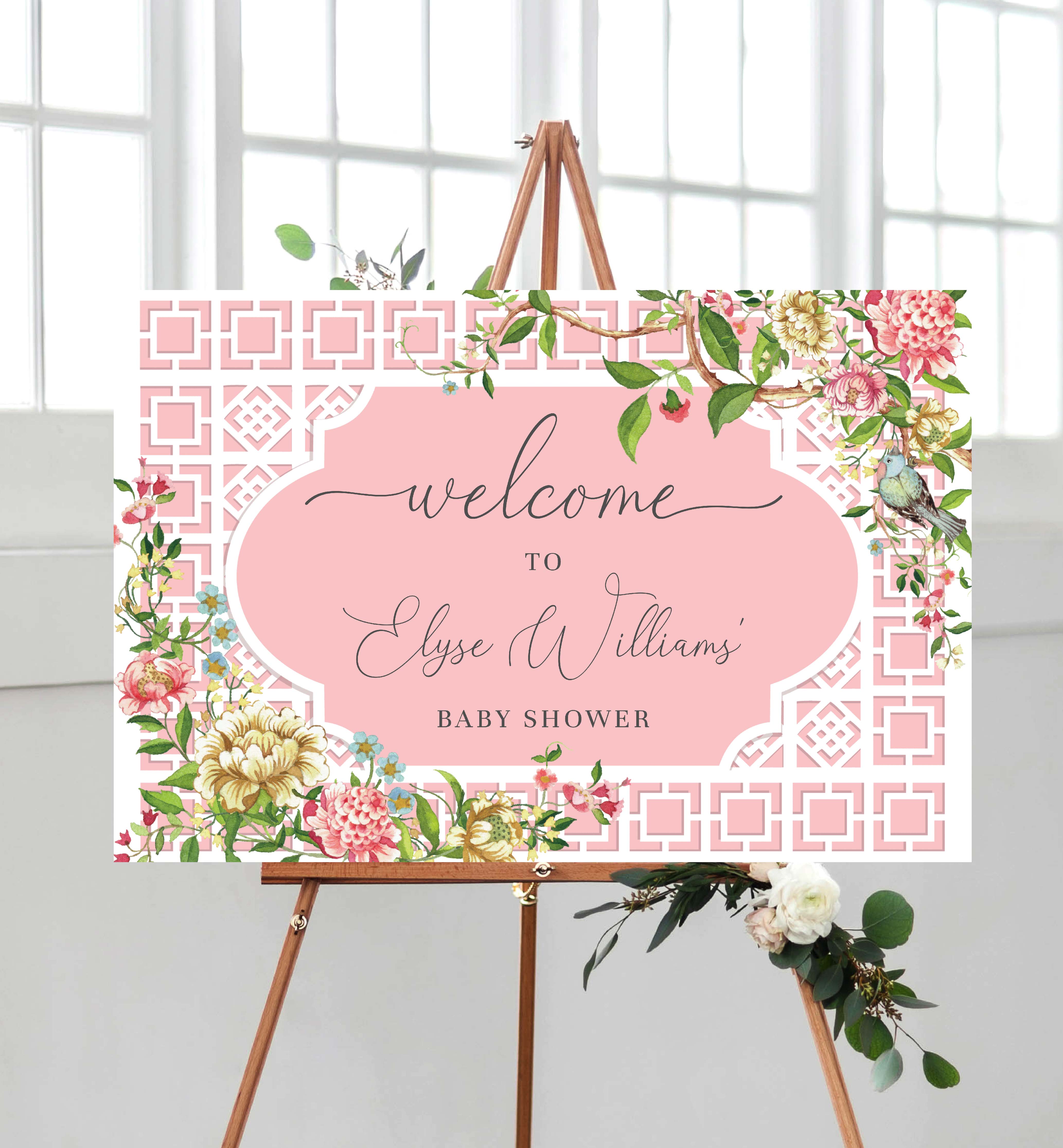 TRI-PNK-3-B1735 - TRIANON - PINK - WELCOME SIGN design preview