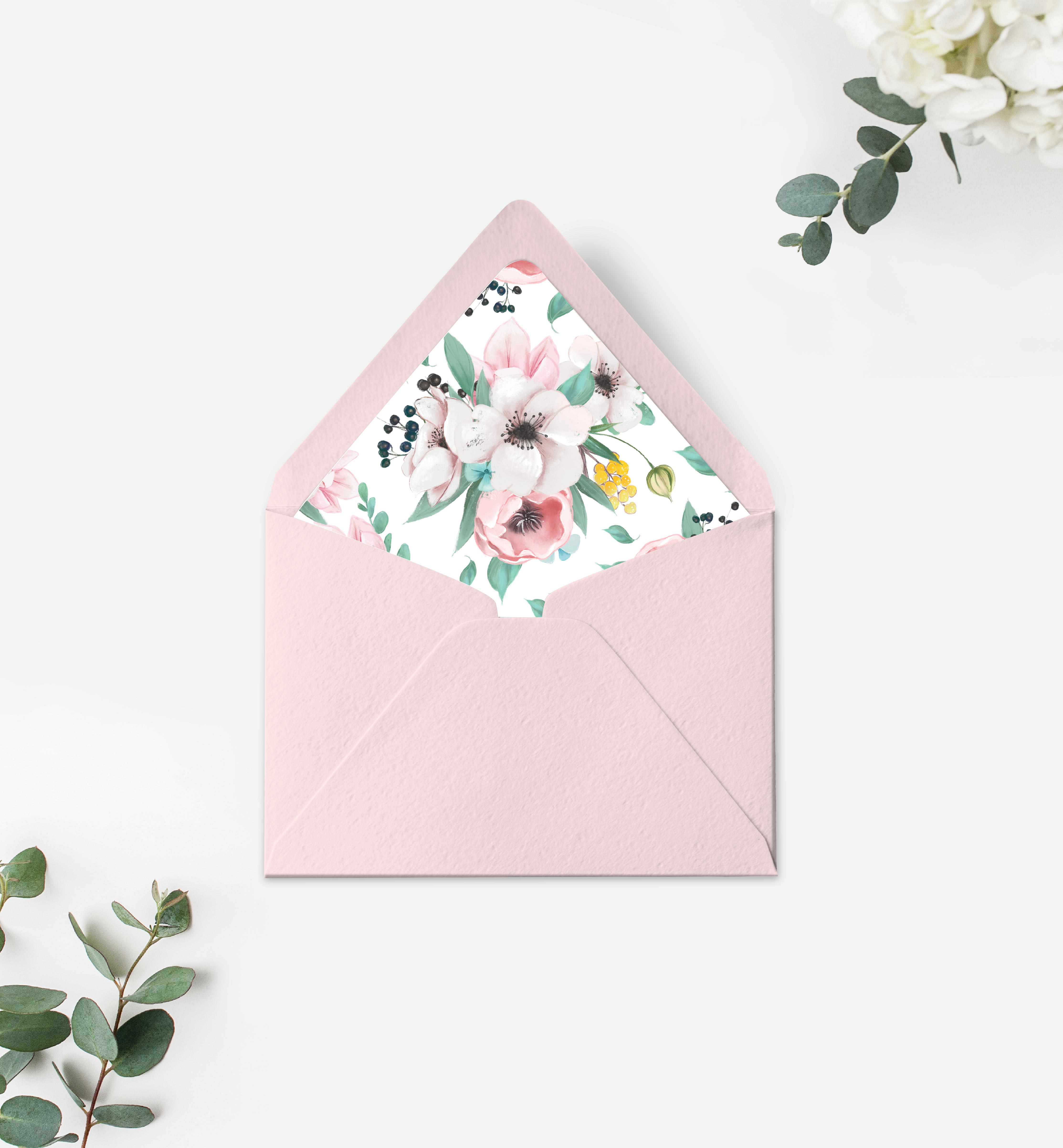 DAF-WHT-17-B692 - DARLINGTON FLORAL - WHITE - ENVELOPE LINER design preview
