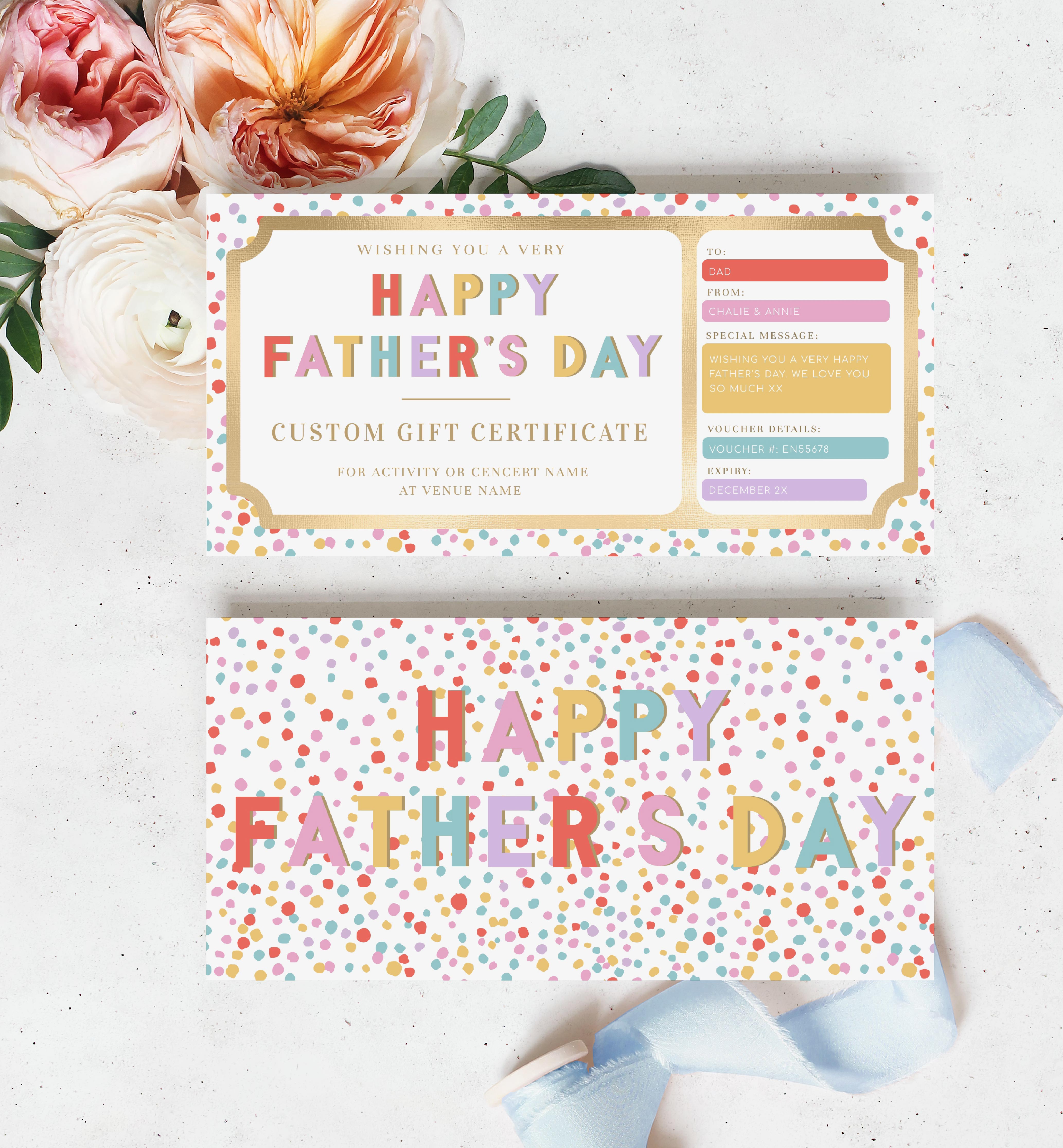 DOT-MLT-14-B2000 - DOT - MULTI - FATHER'S DAY GIFT CERTIFICATE design preview