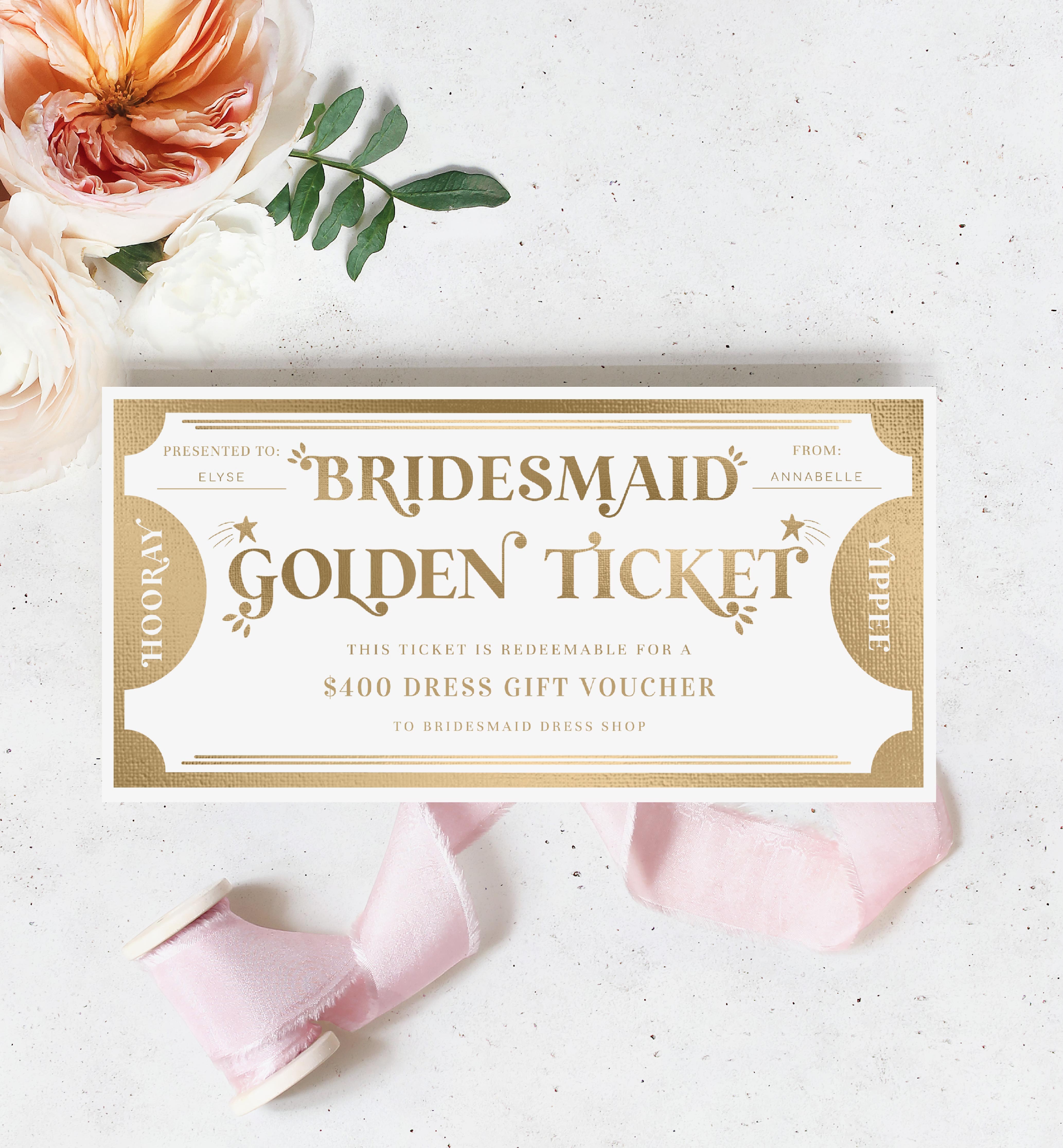 MAR-WHG-14-B2416 - MARGO - WHITE GOLD - BRIDESMAID GOLDEN TICKET design preview