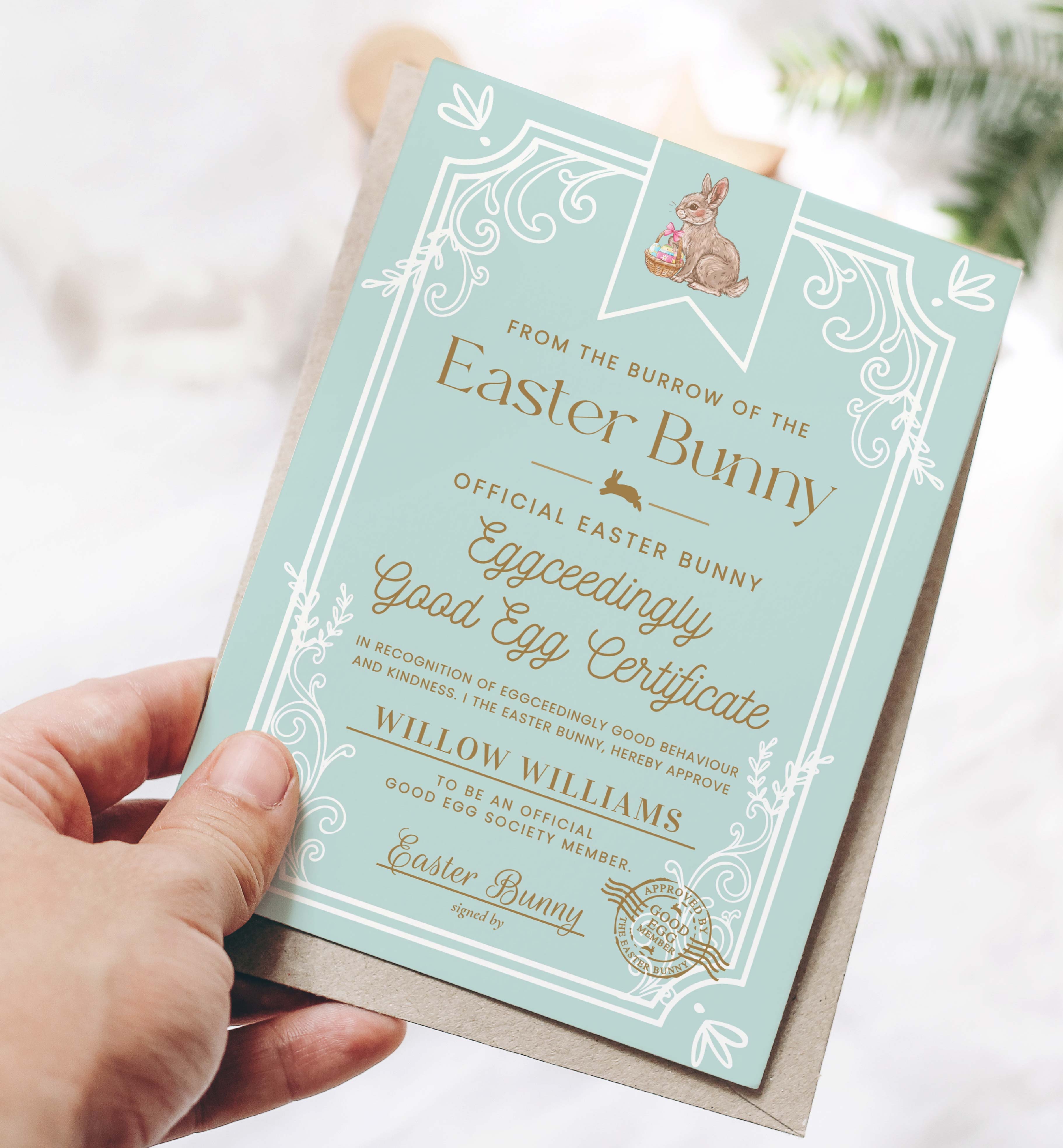 EAS-EGB-24-B3126 - EASTER - EGG BLUE - GOOD EGG CERTIFICATE design preview