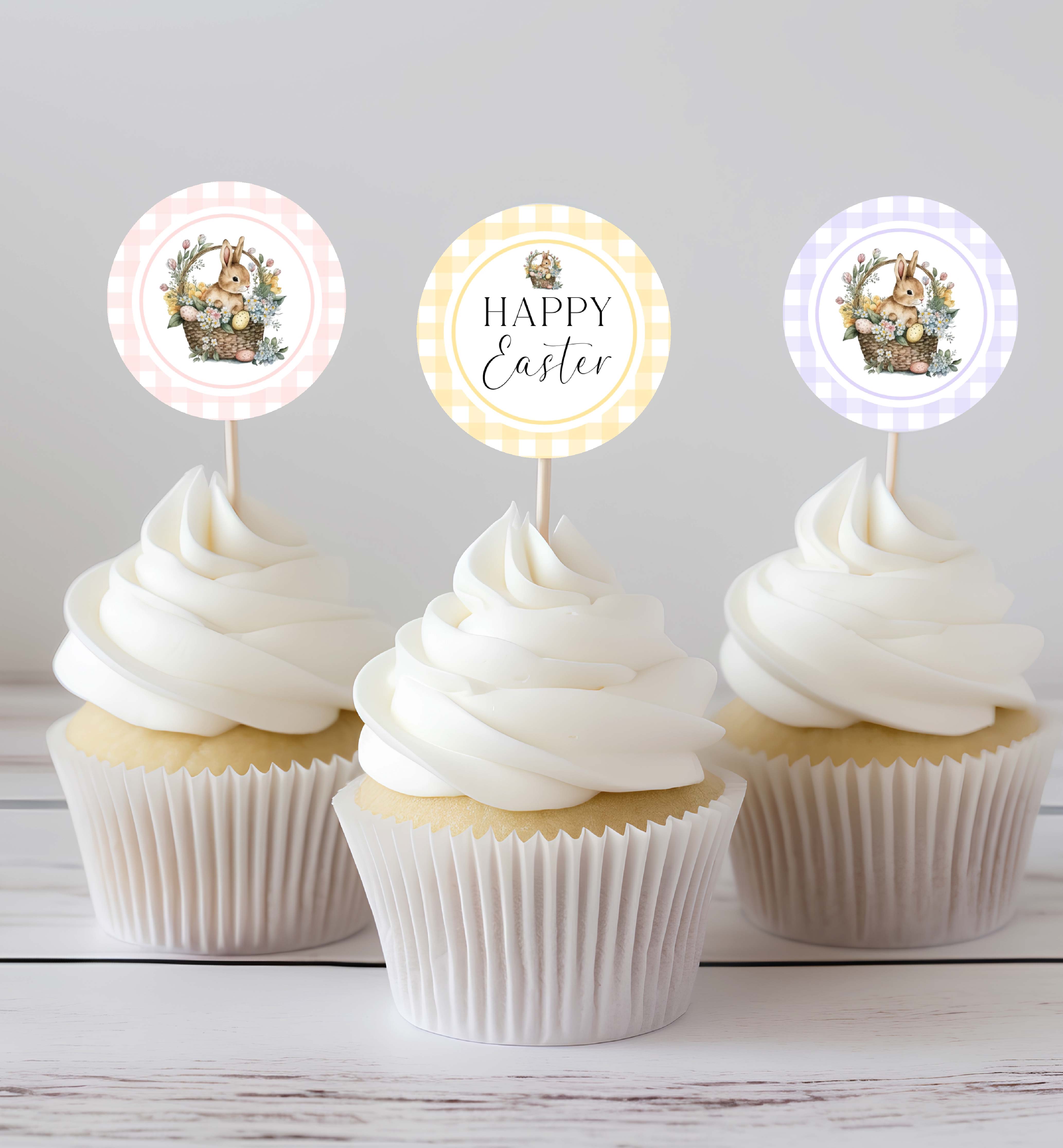 EAS-MLT-6-B3055 - EASTER - MULTI - CUPCAKE TOPPERS design preview