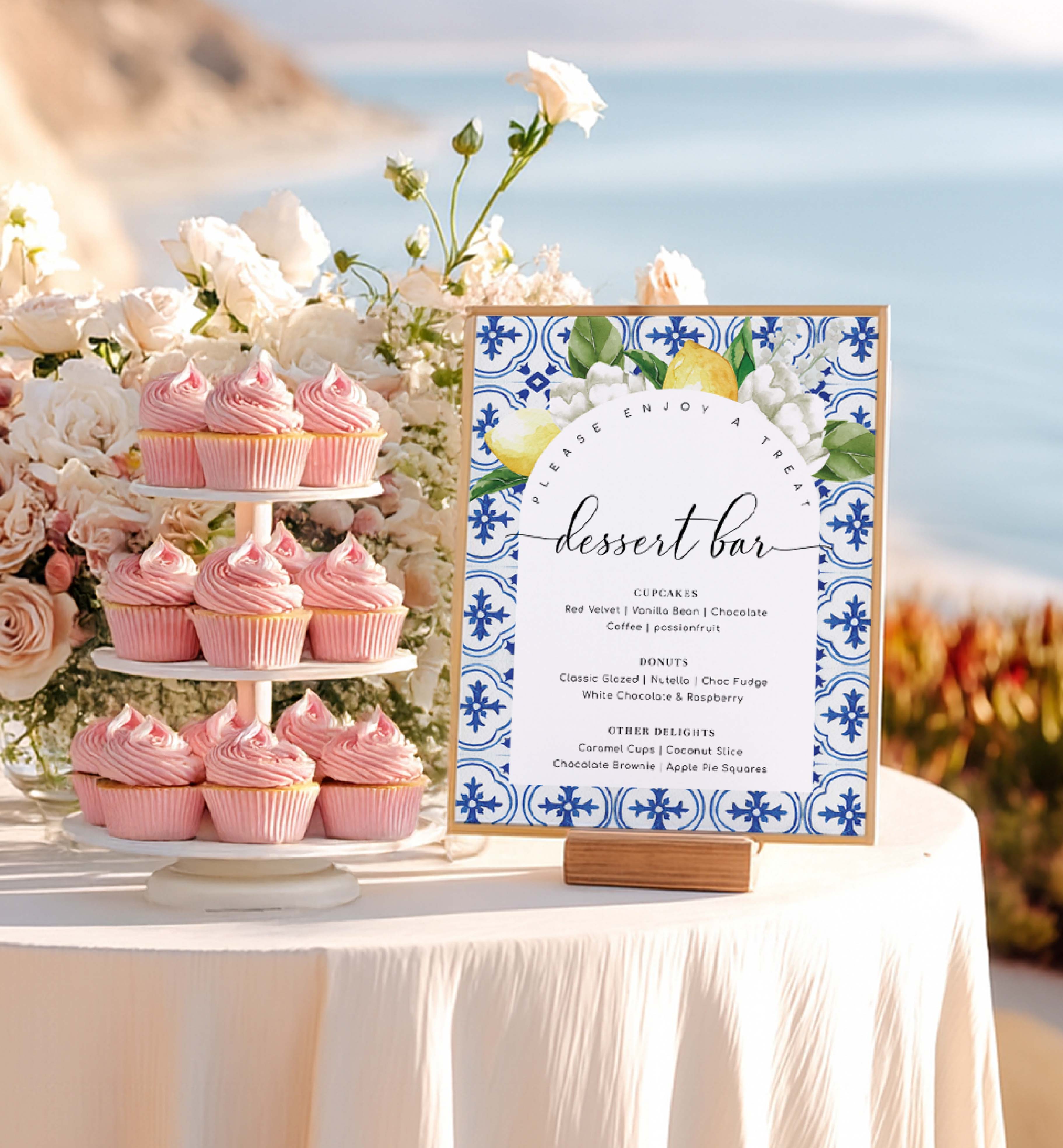MED-BLU-7-B2535 - THE MED - LEMONS - DESSERT BAR SIGN - ARCH design preview