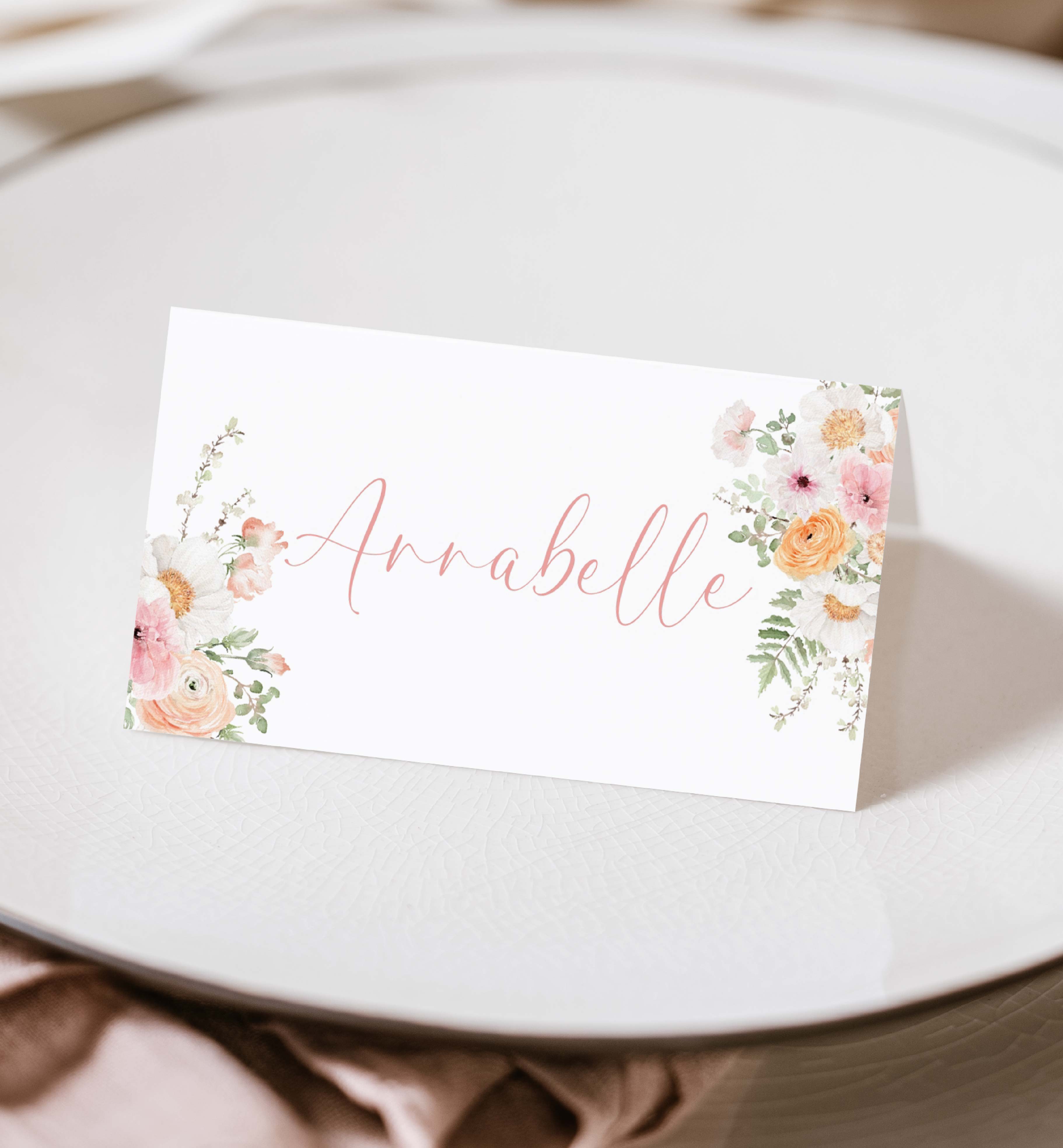 MIL-WHT-5-B3188 - MILLIE - WHITE - PLACE CARD design preview