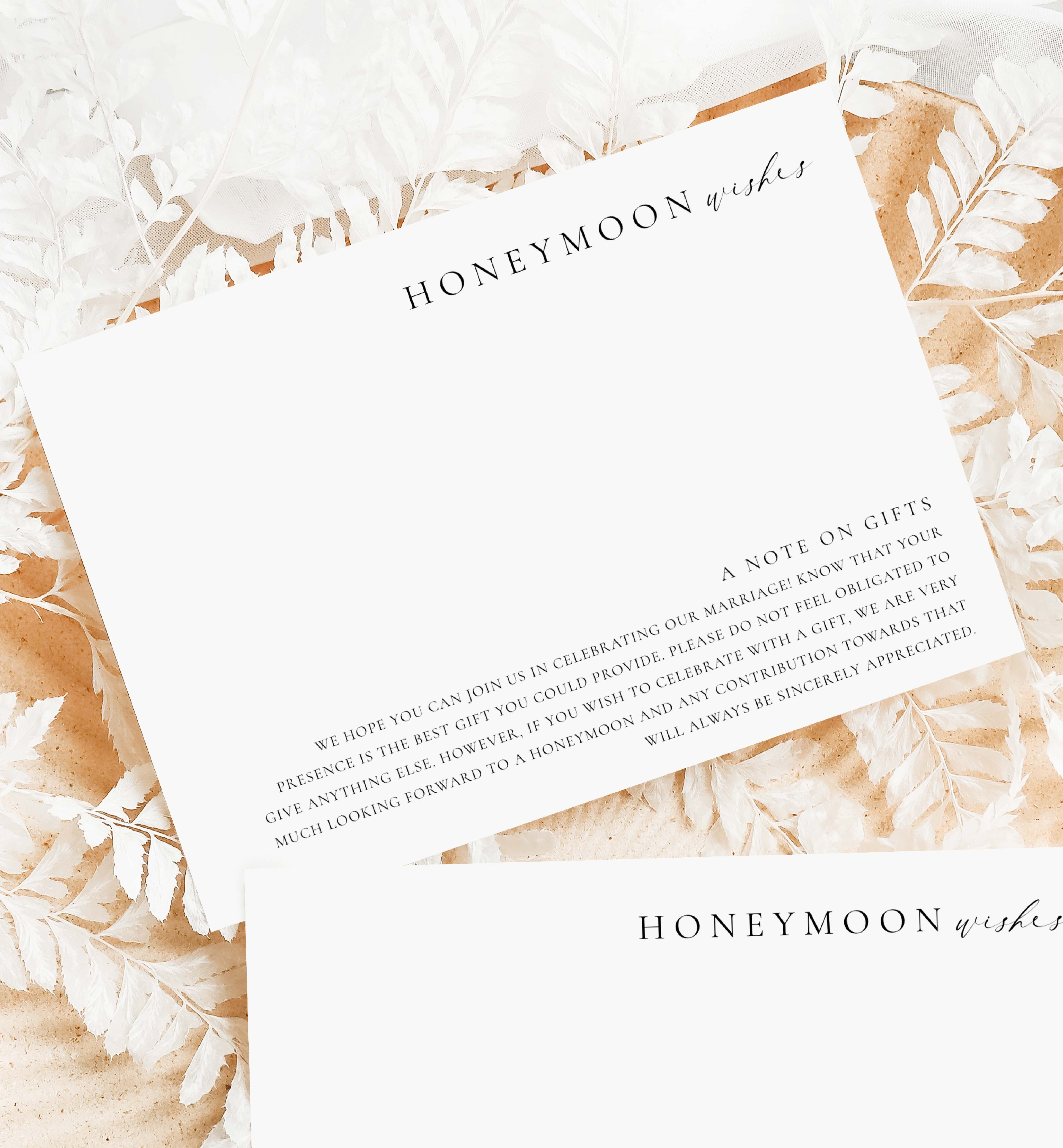 ELE-WHT-2-B2737 - ELLESMERE - WHITE - HONEYMOON FUND CARD design preview