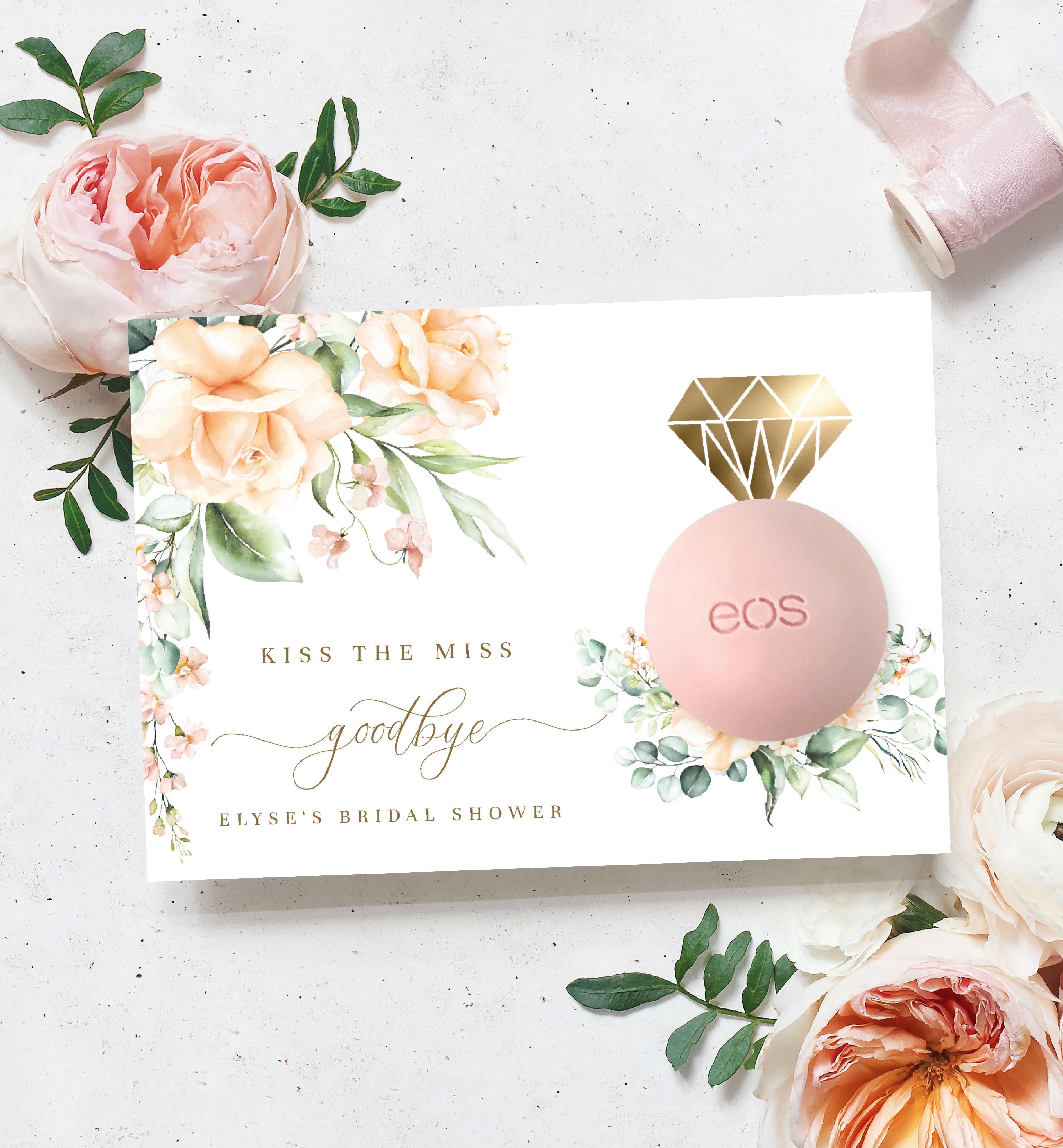 PPM-PEA-6-B1688 - PEMBERLEY PUMPKIN - PEACH - KISS THE MISS GOODBYE FAVOUR CARD design preview