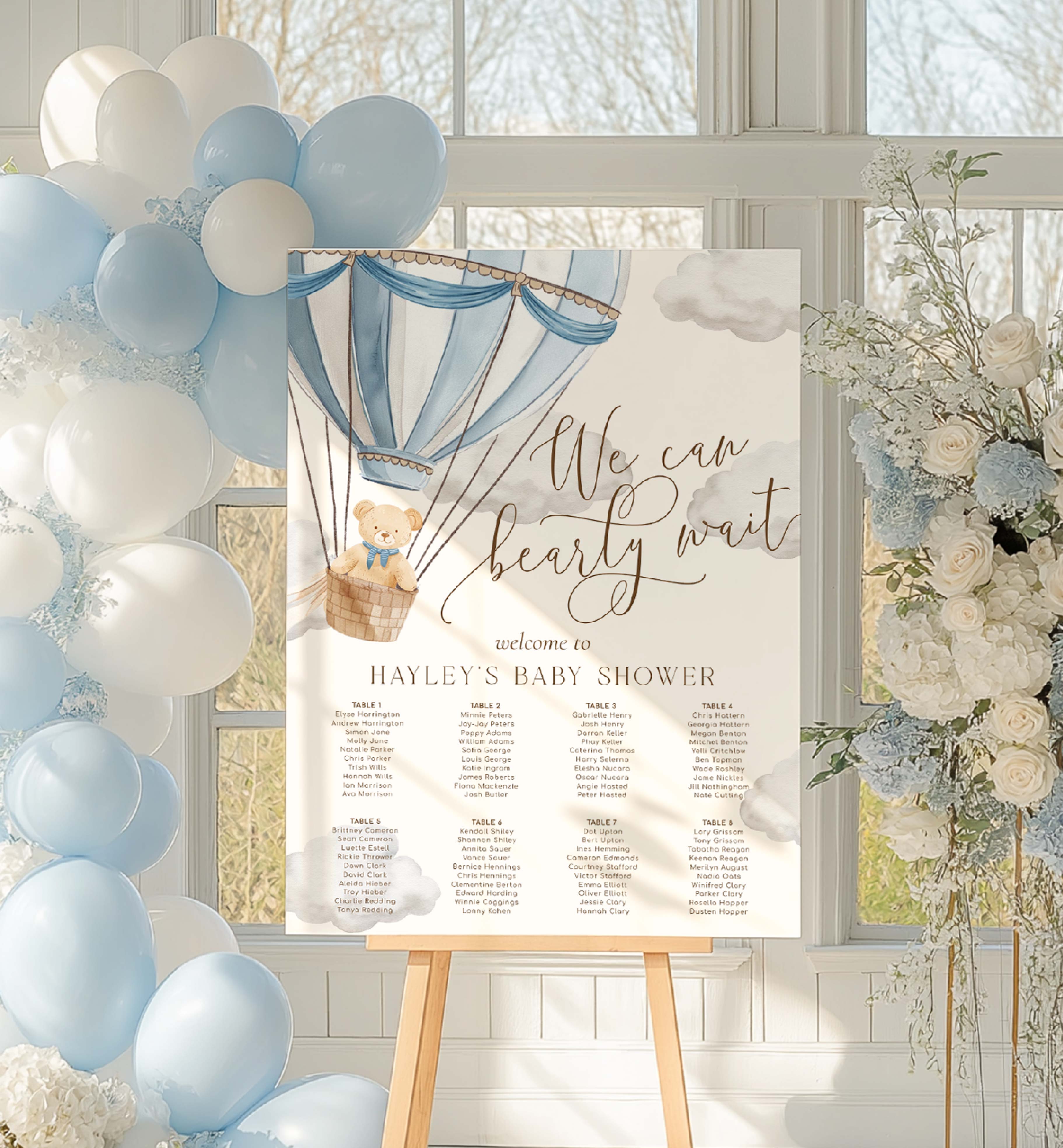 BER-BLU-4-B3636 - BEARLY WAIT - BLUE - SEATING CHART design preview