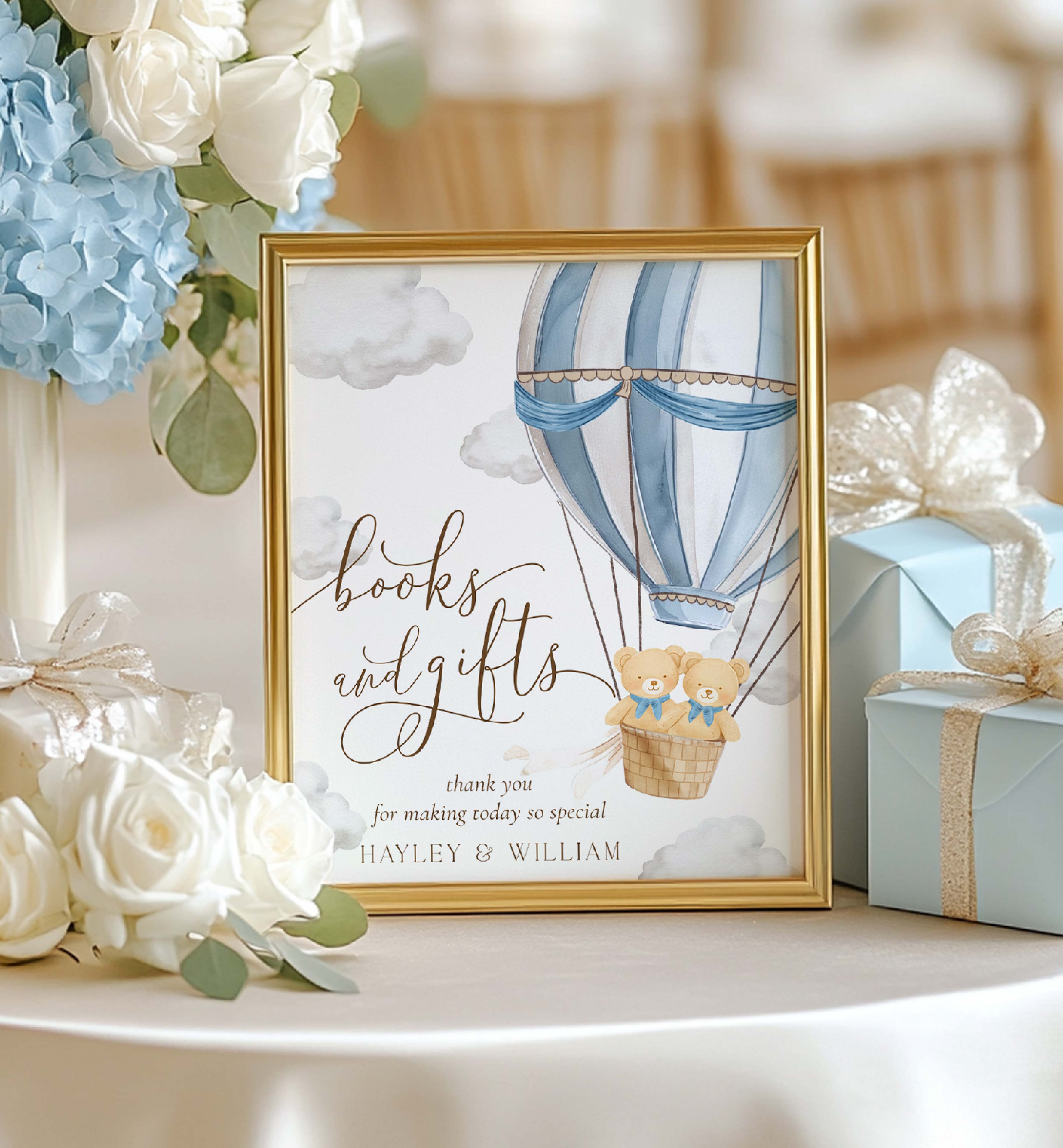 BER-BLU-7-B3773 - BEARLY WAIT - BLUE - TWINS BOOKS AND GIFTS SIGN design preview