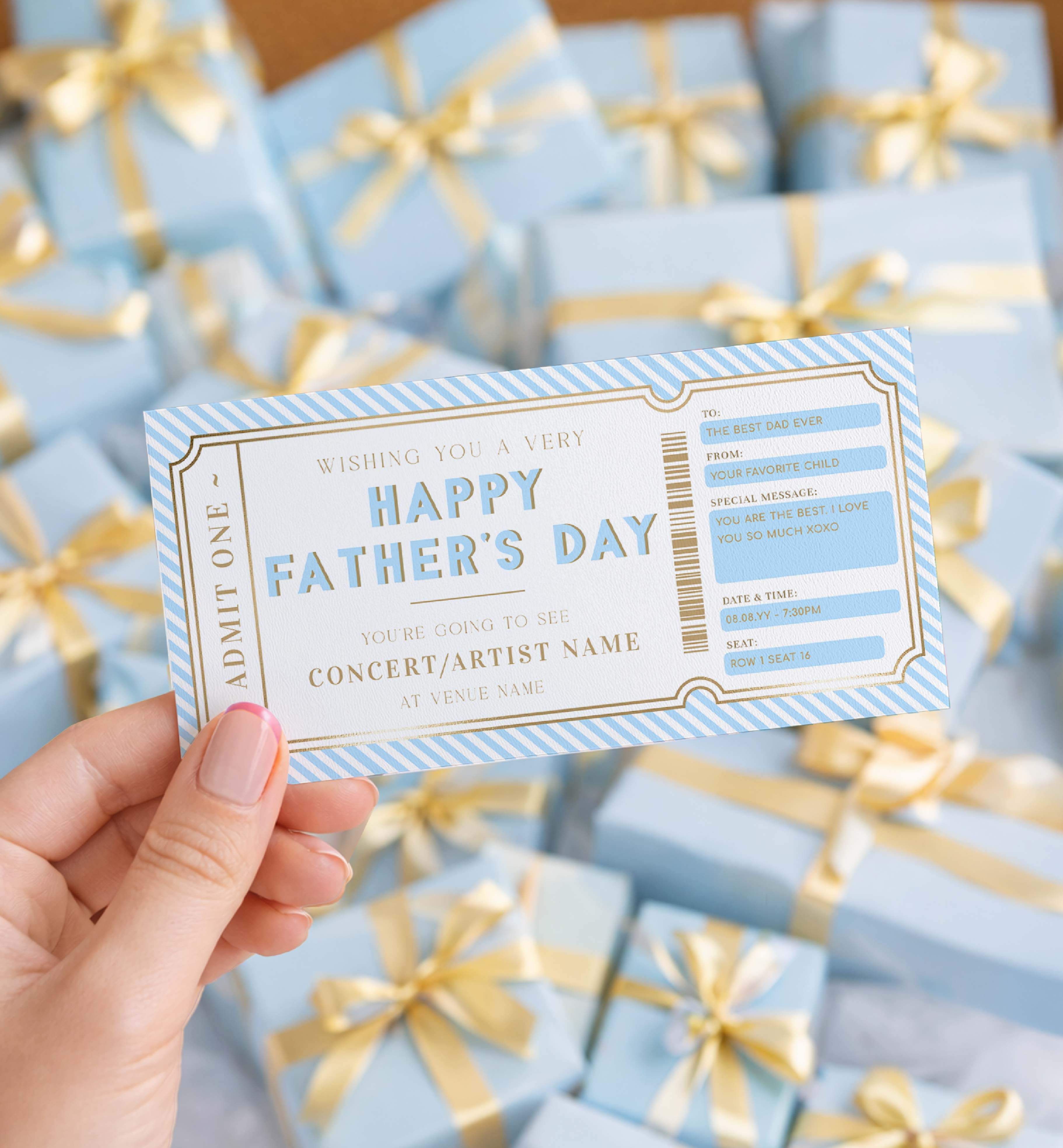 STR-BLU-14-B3829 - STRIPE - BLUE - FATHERS DAY GIFT CERTIFICATE design preview