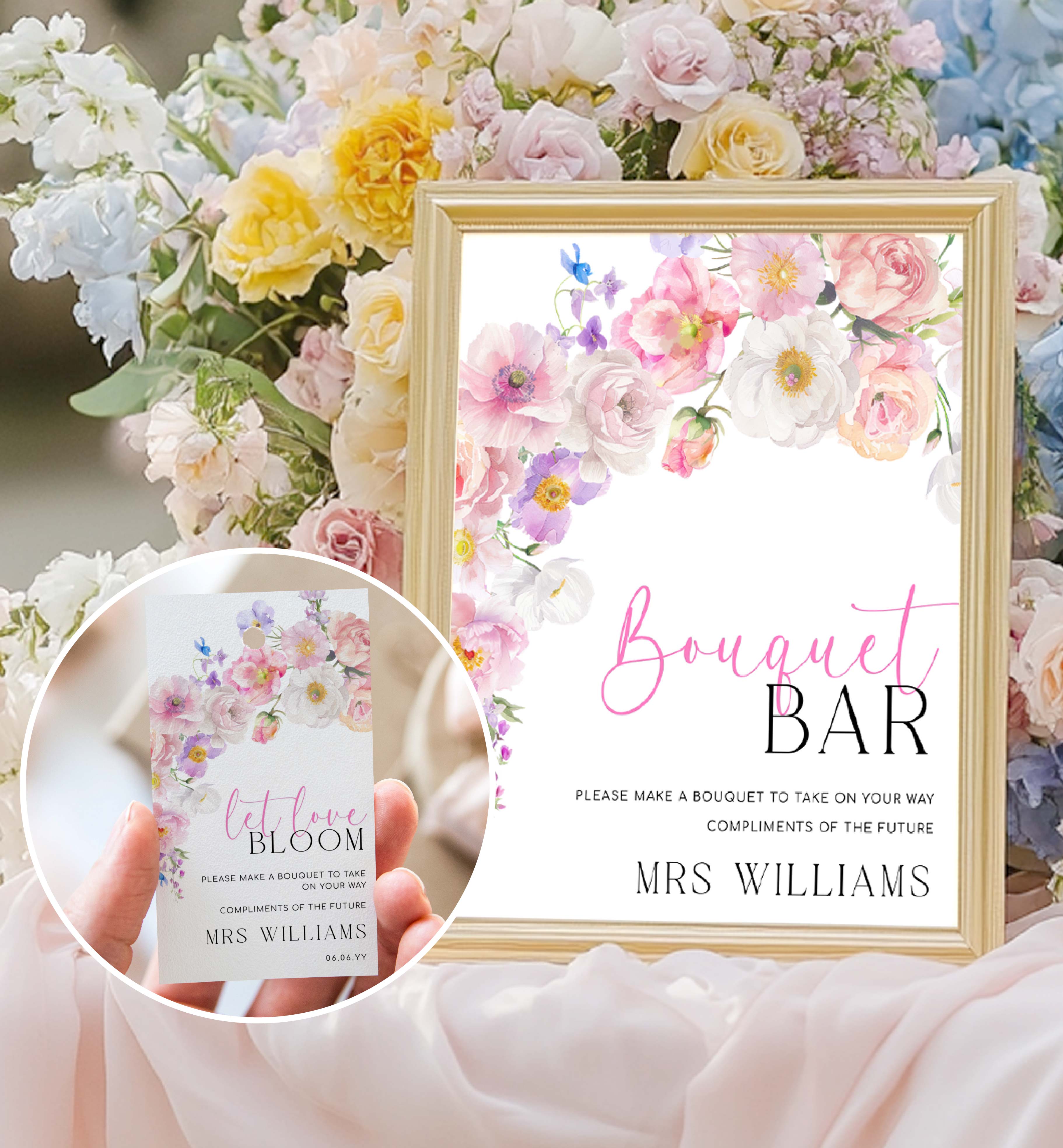 ELO-WHT-7-B3638 - ELOISE - WHITE - BOUQUET BAR SIGN design preview