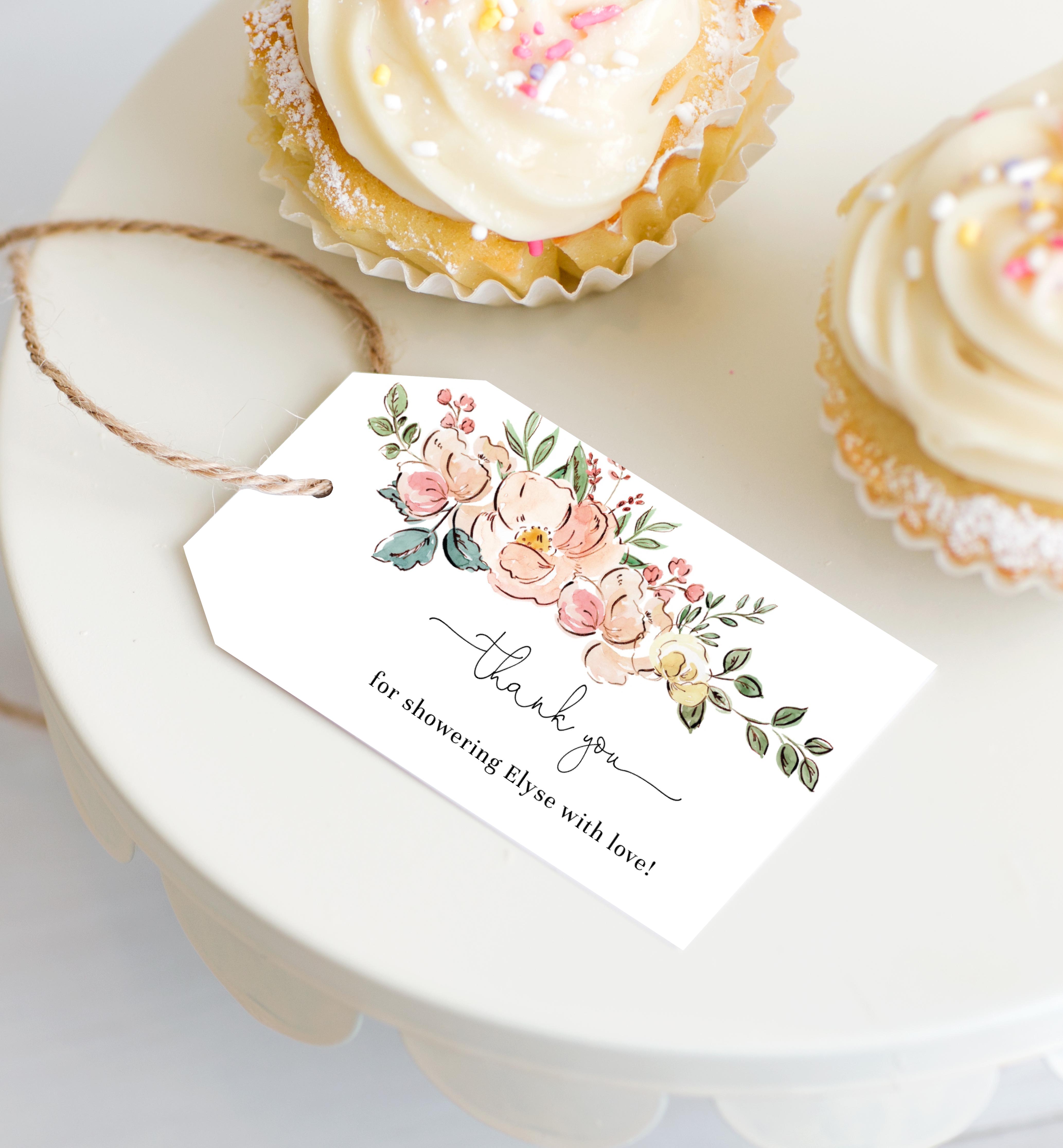 CAM-MTL-6-B724 - CAMBRIDGE FLORAL - MULTI - FAVOUR TAGS design preview