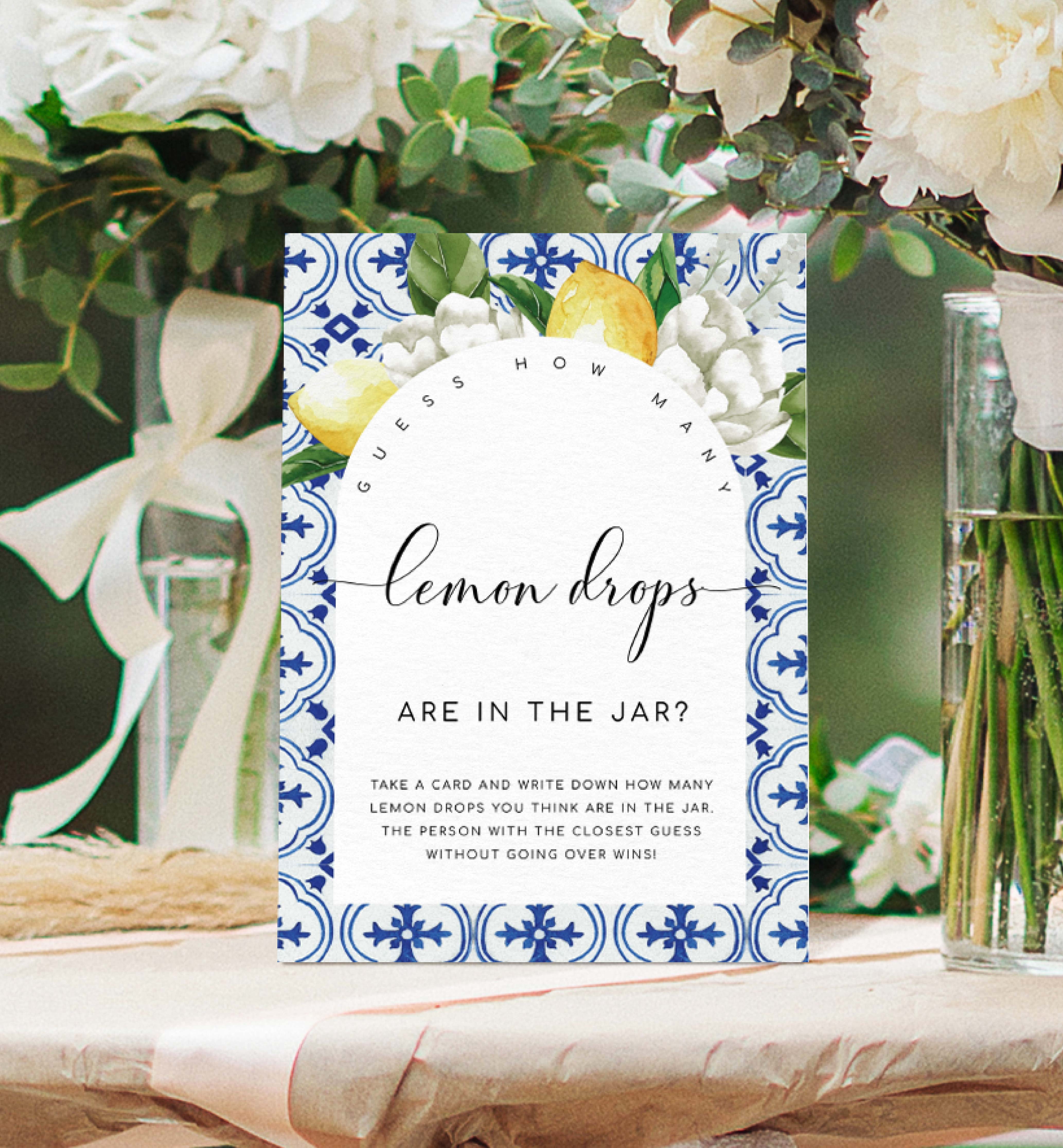 MED-BLU-7-B2663 - THE MED - LEMONS - GUESS HOW MANY SIGN - ARCH design preview