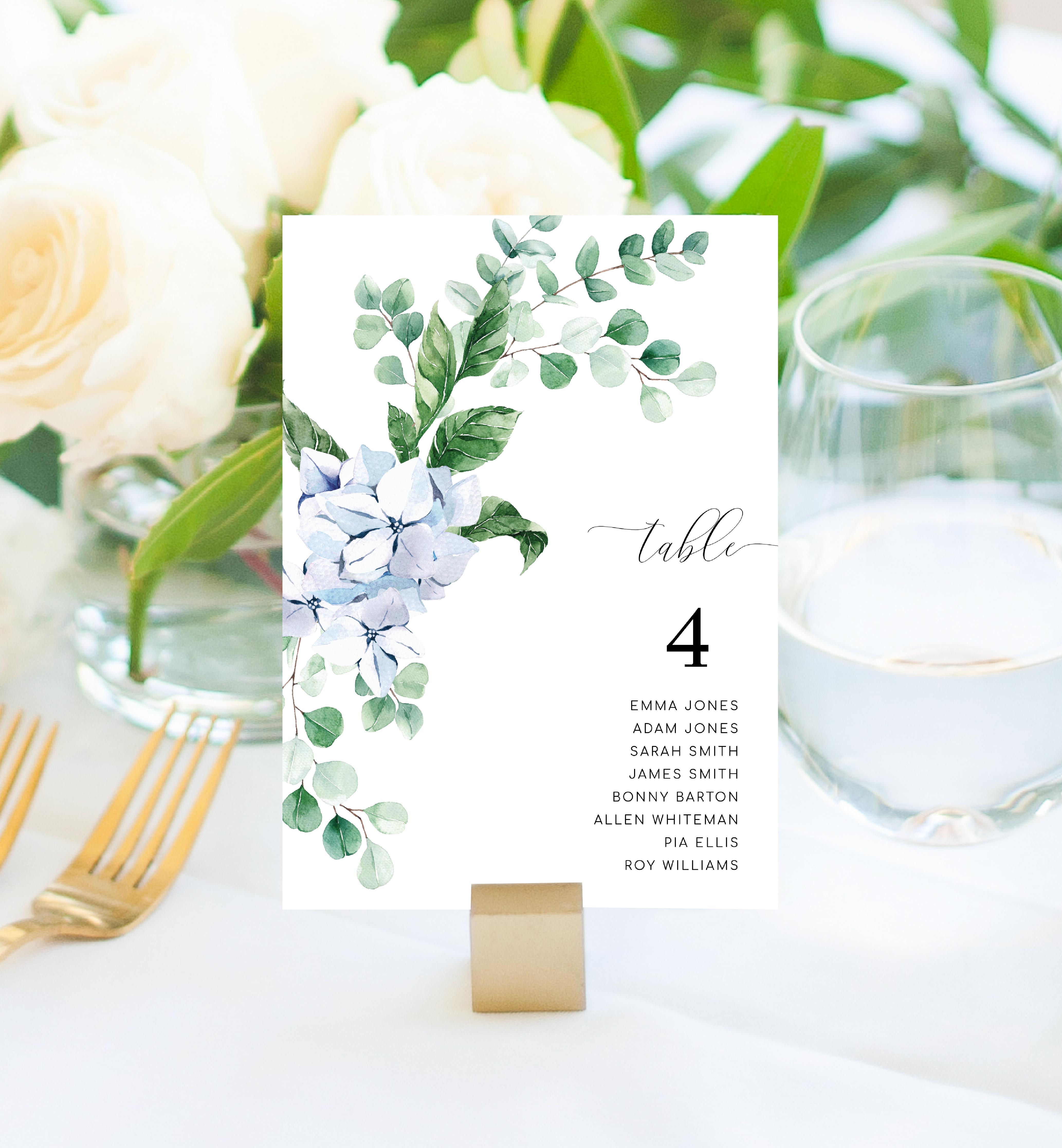FER-BLU-9-B1085 - FERRAS BLOSSOM - BLUE - TABLE NUMBERS design preview