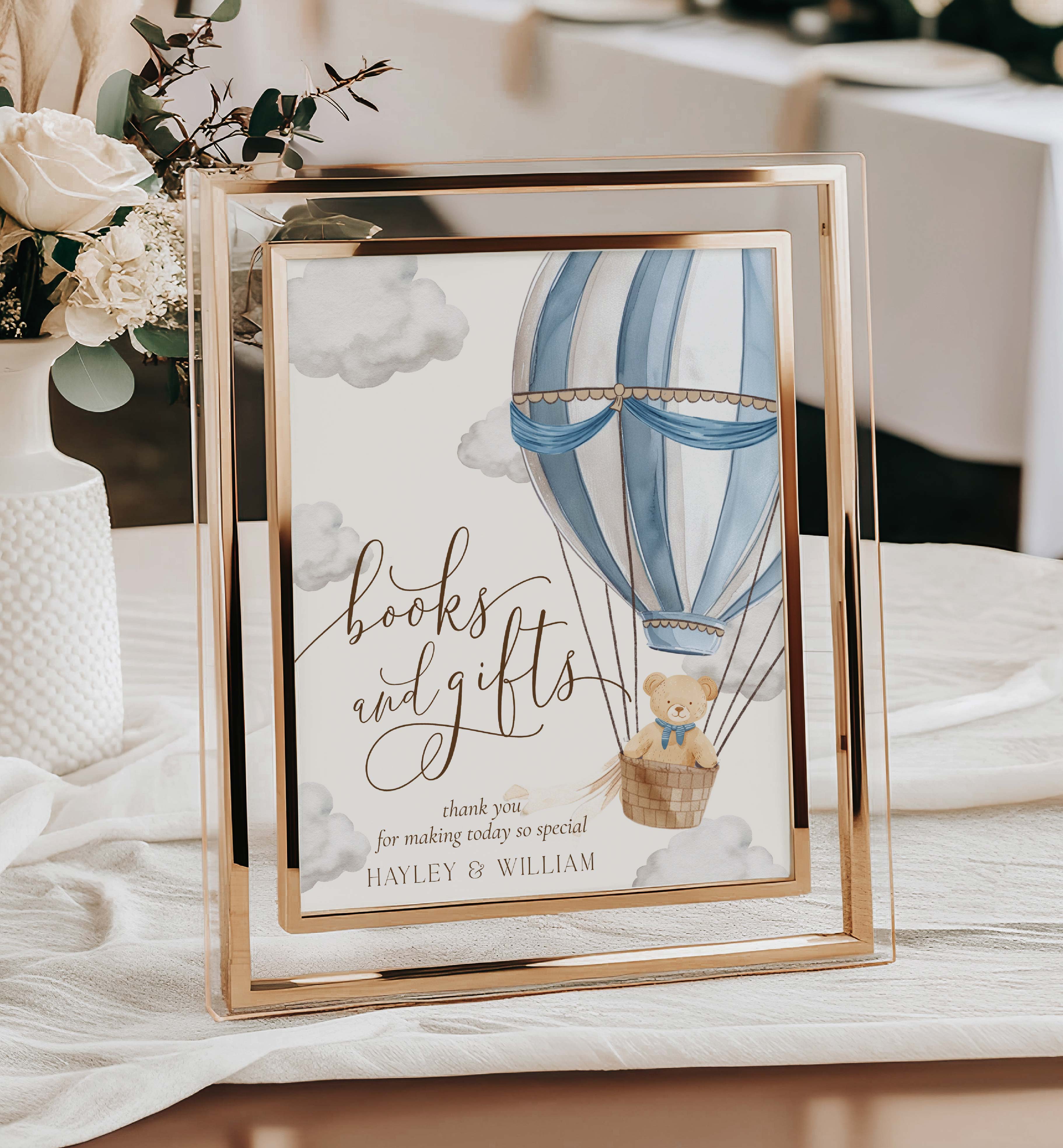 BER-BLU-7-B3557 - BEARLY WAIT - BLUE - BOOKS AND GIFTS SIGN design preview