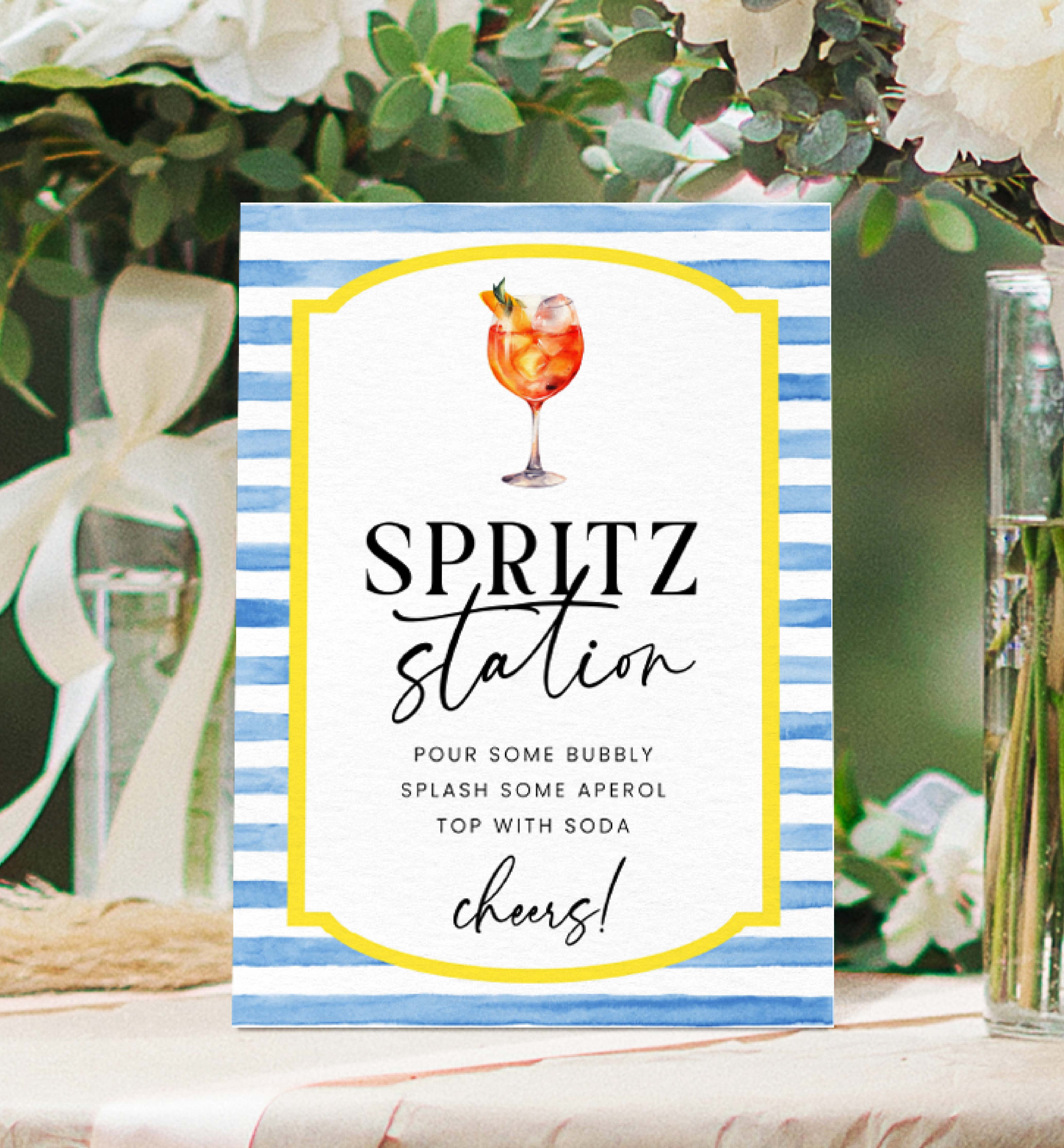 ELE-BLY-7-B2947 - ELLESMERE - BLUE YELLOW - SPRITZ STATION SIGN design preview