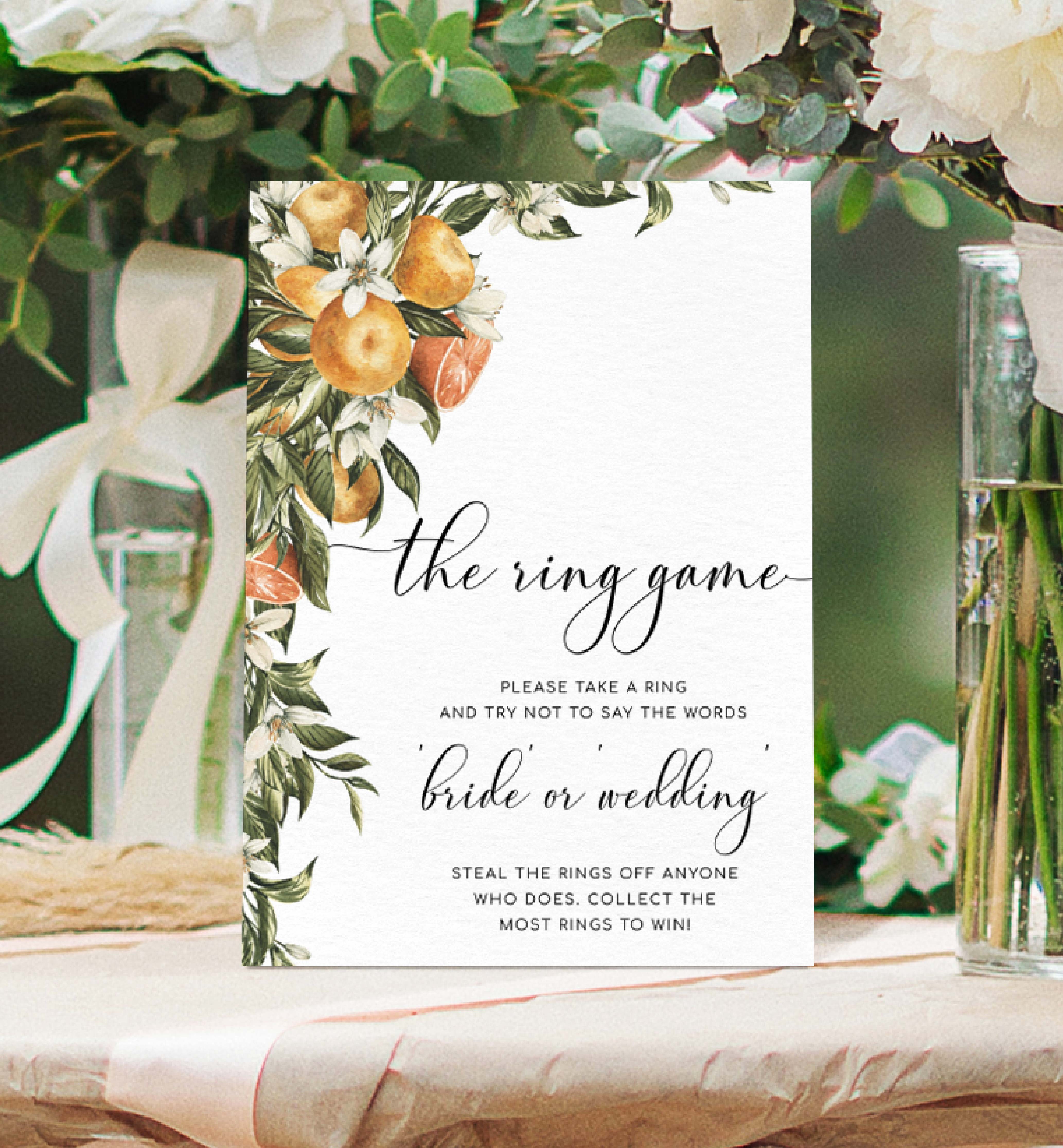 CLM-WHT-10-B2818 - CLEMENTINE - WHITE - THE RING GAME SIGN design preview