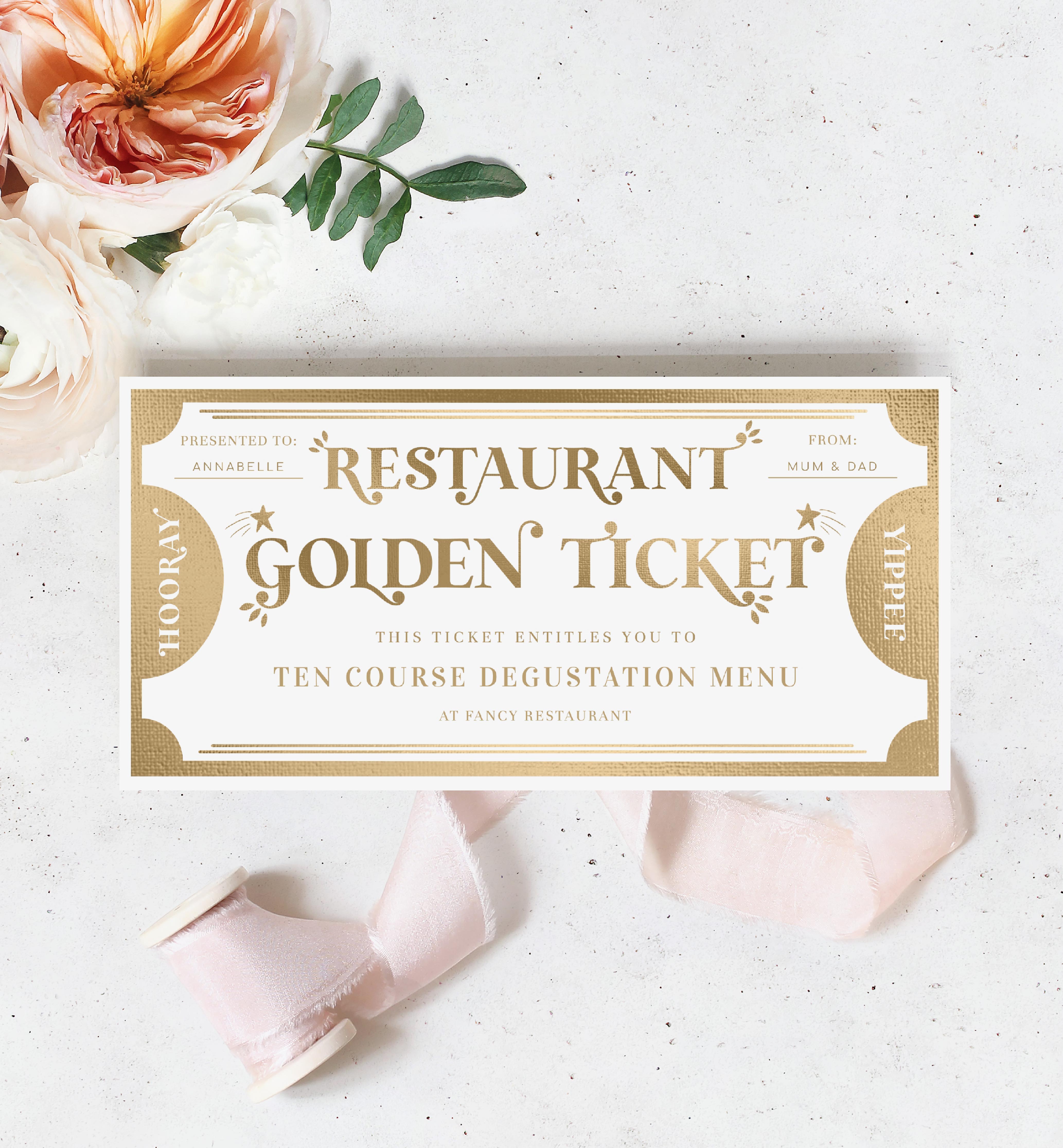 MAR-WHG-14-B2411 - MARGO - WHITE GOLD - RESTAURANT GOLDEN TICKET design preview
