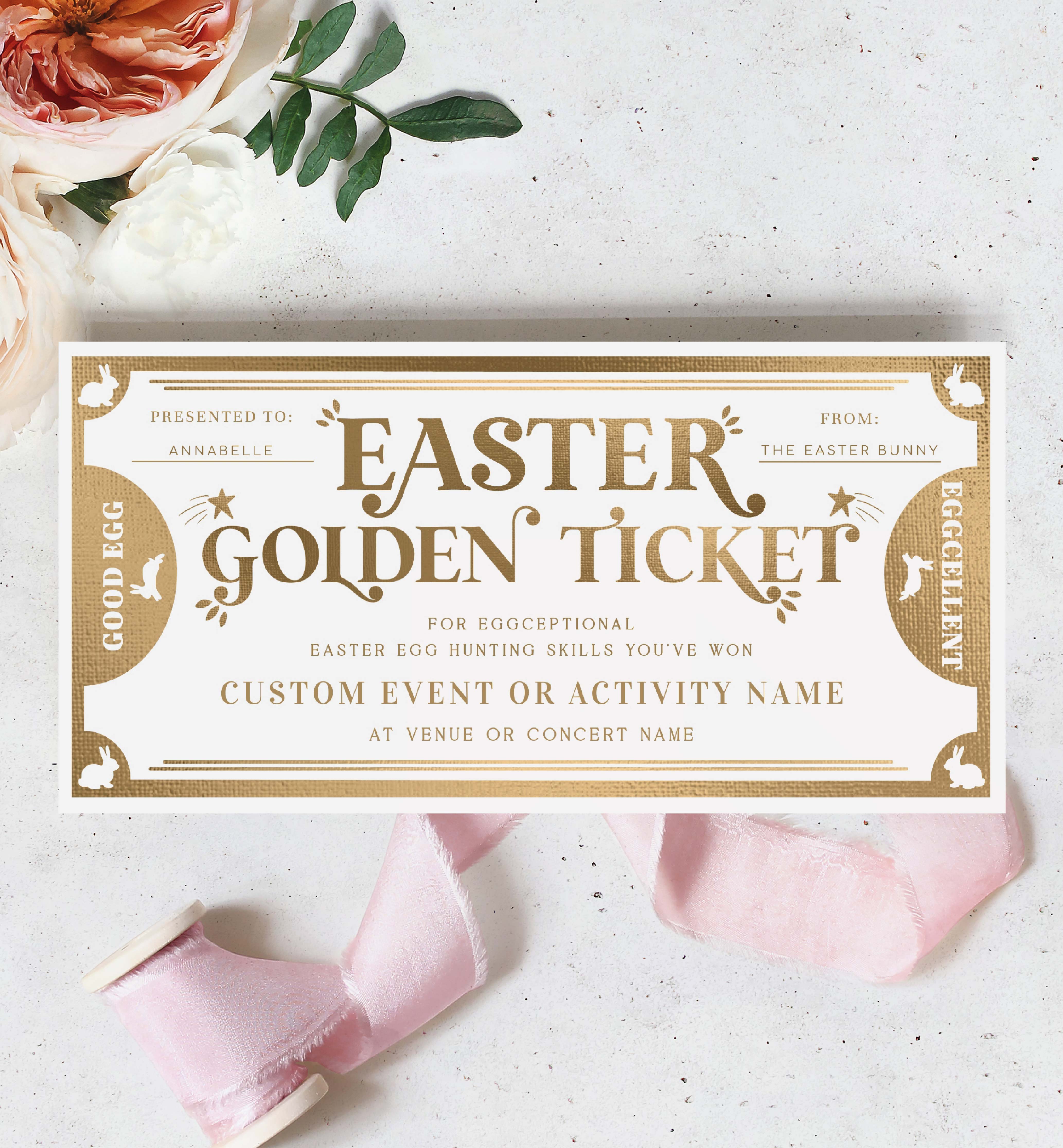 MAR-WHG-14-B3048 - MARGO - WHITE GOLD - EASTER GOLDEN TICKET design preview