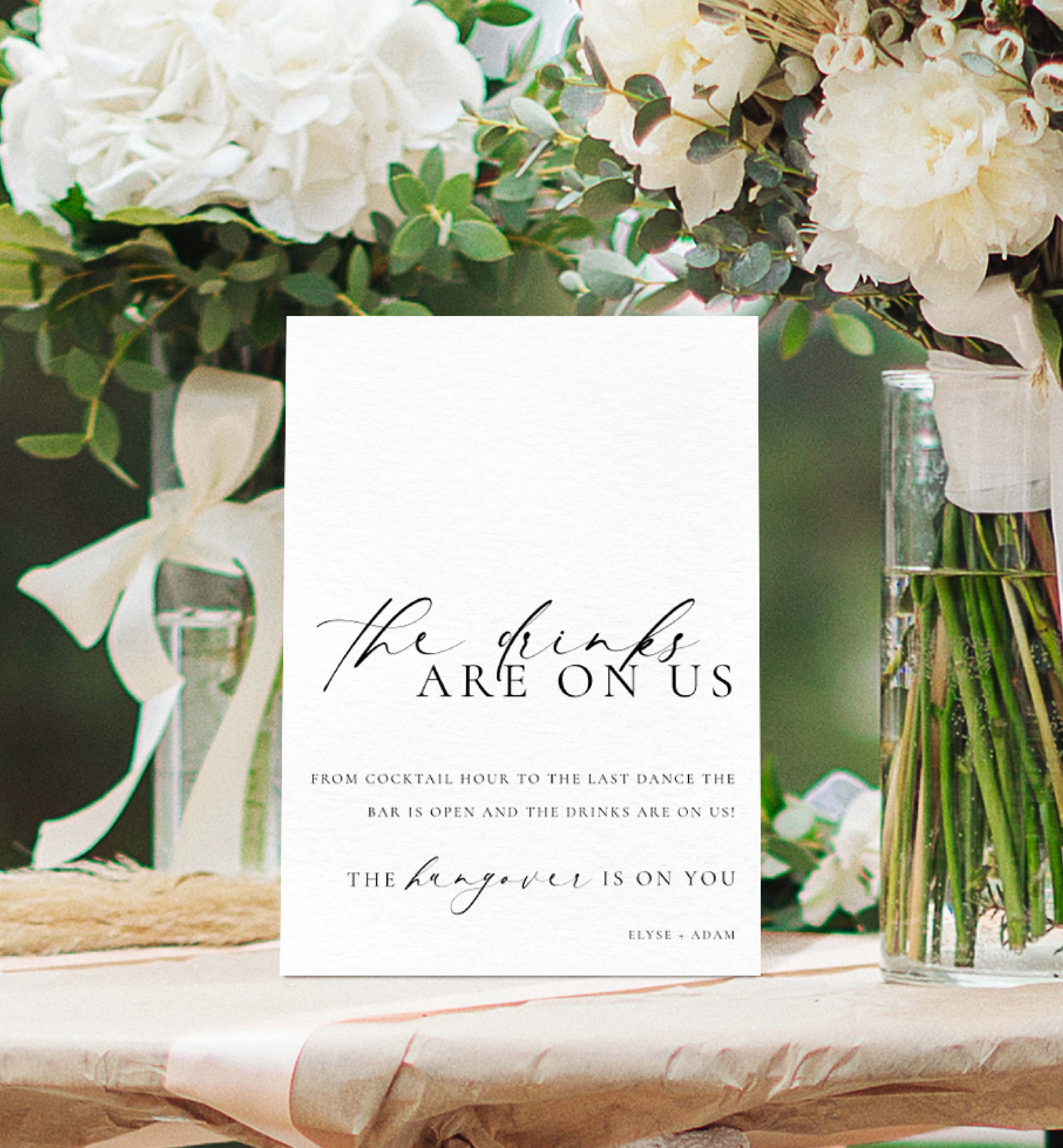 ELE-WHT-7-B2908 - ELLESMERE - WHITE - OPEN BAR SIGN design preview